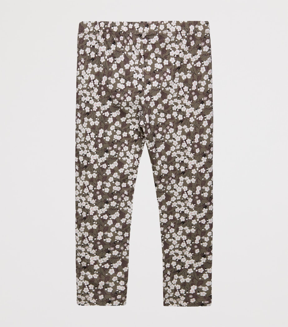 Stretch-Cotton Printed Leggings (2-5 Years) MOCHA MITSI Image 2
