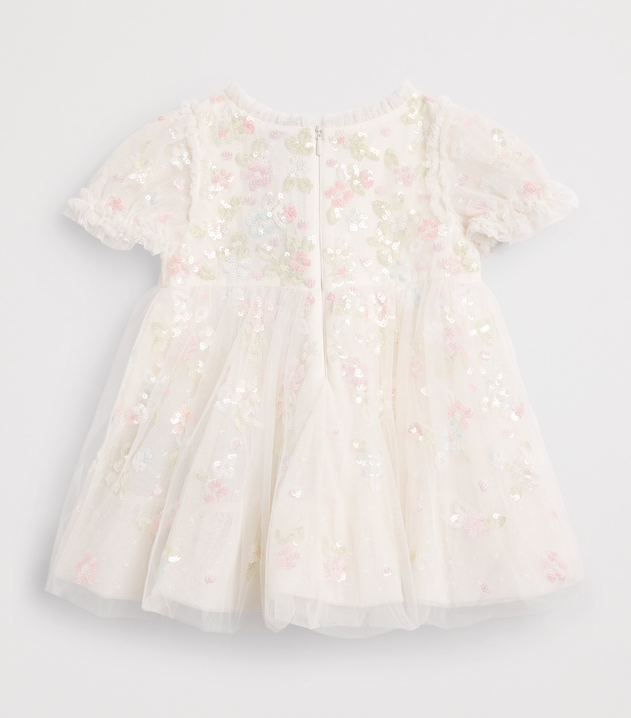 Needle & Thread Tulle Sequin Bloom Dress (3-24 Months) Cream Image 2