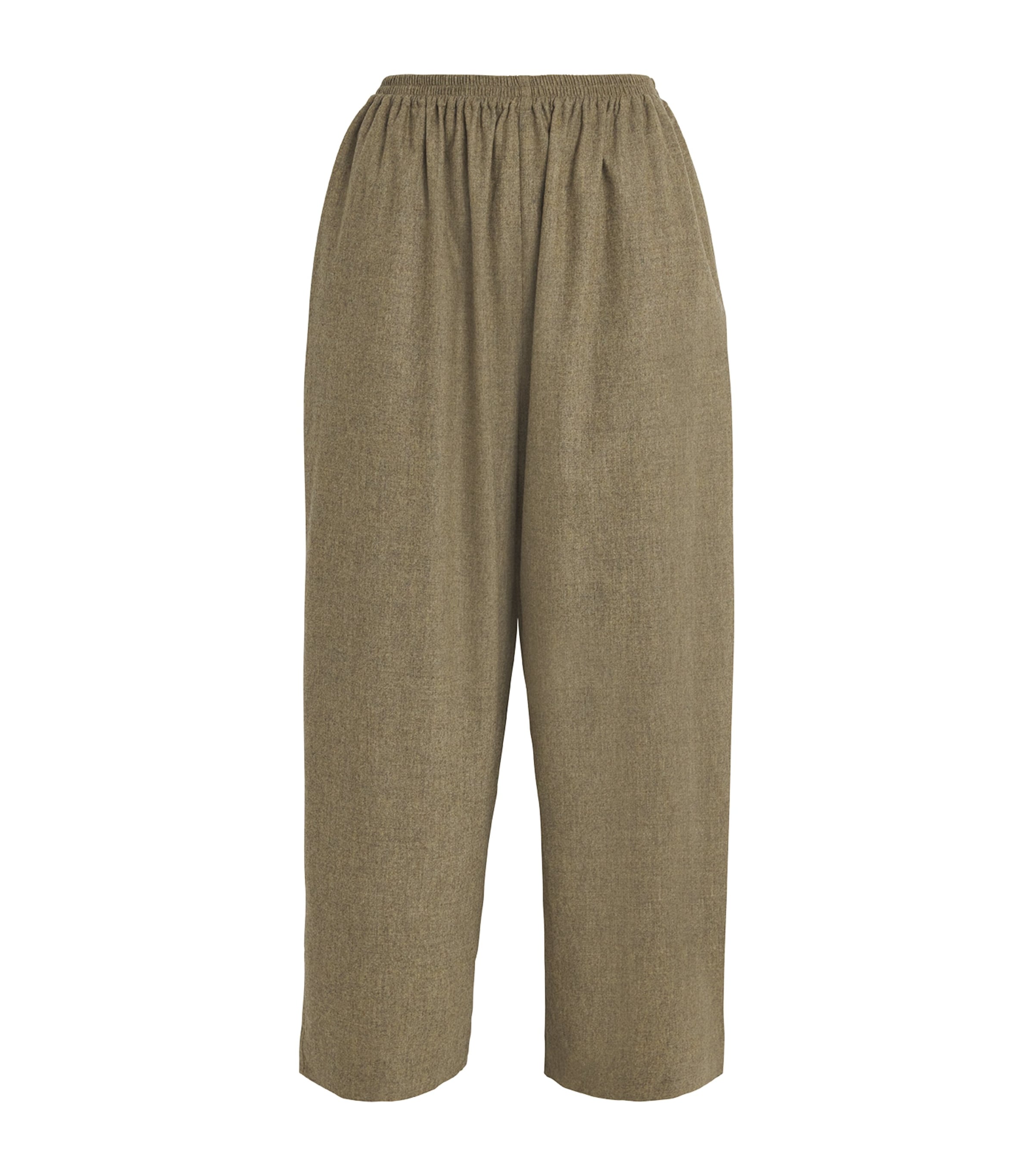 Eskandar Cashmere-wool Japanese Trousers In Green