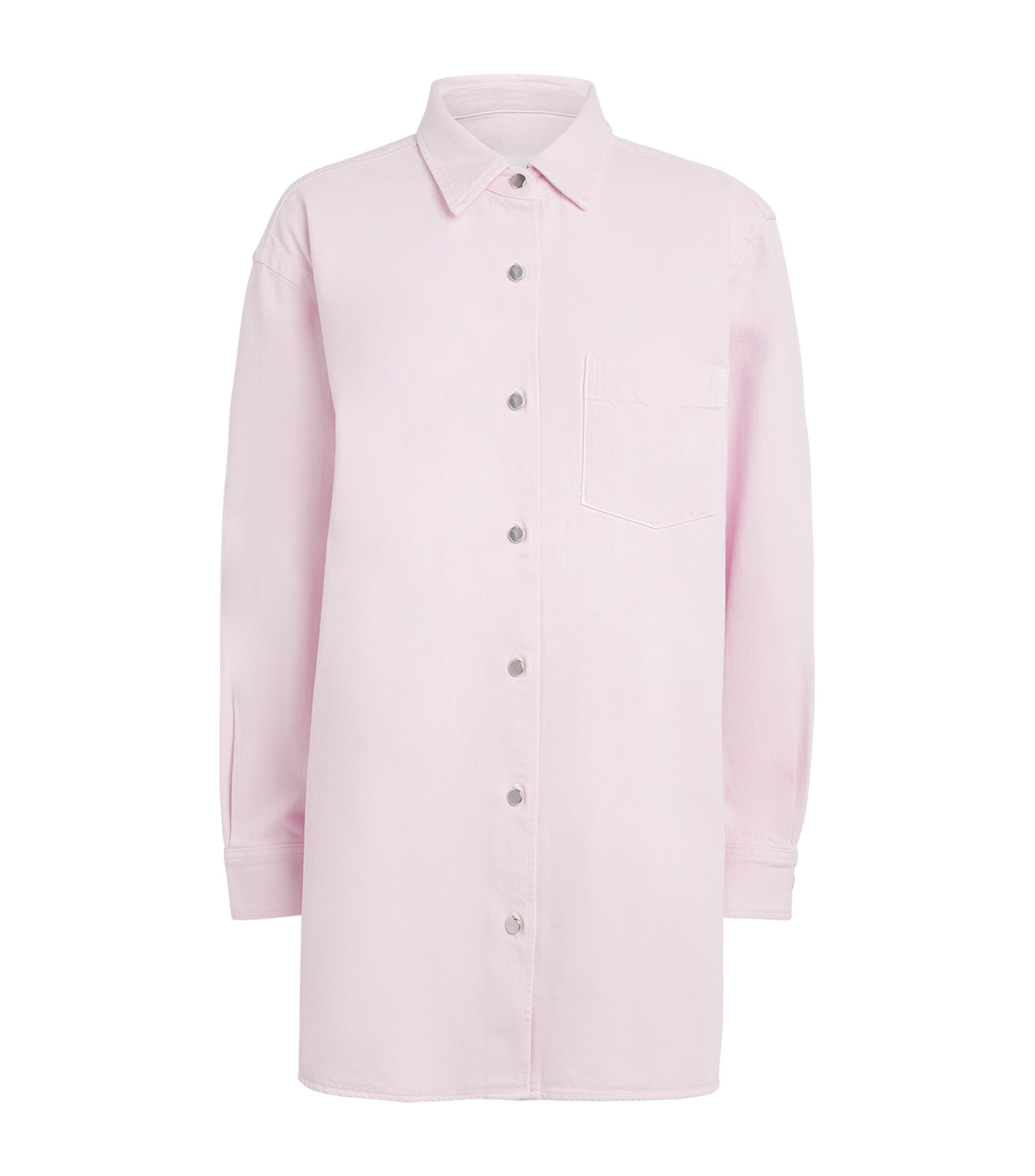 AGOLDE Womens x Maria Mcmanus Denim Shirt Stne Wsh Powder Pnk Image 1