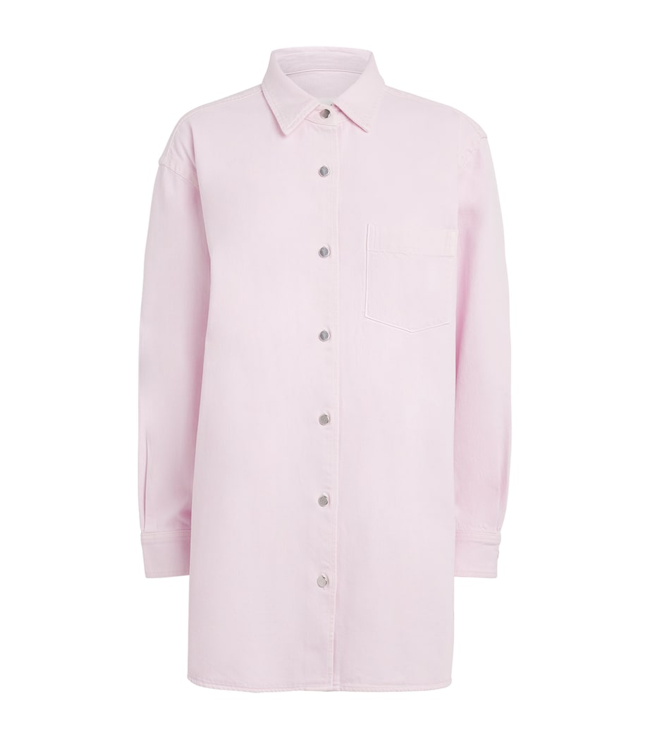 AGOLDE Womens x Maria Mcmanus Denim Shirt Stne Wsh Powder Pnk Image 1