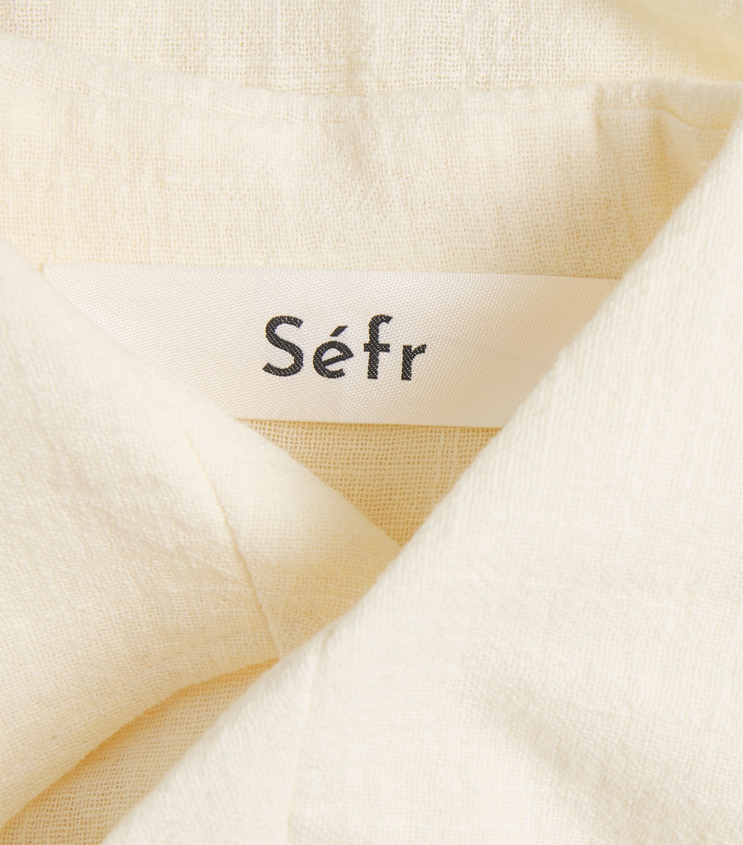 Séfr Mens Cotton Everyday Shirt Off White Image 6