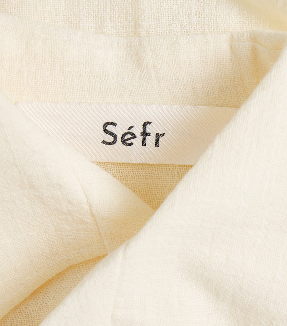 Séfr Mens Cotton Everyday Shirt Off White Image 6