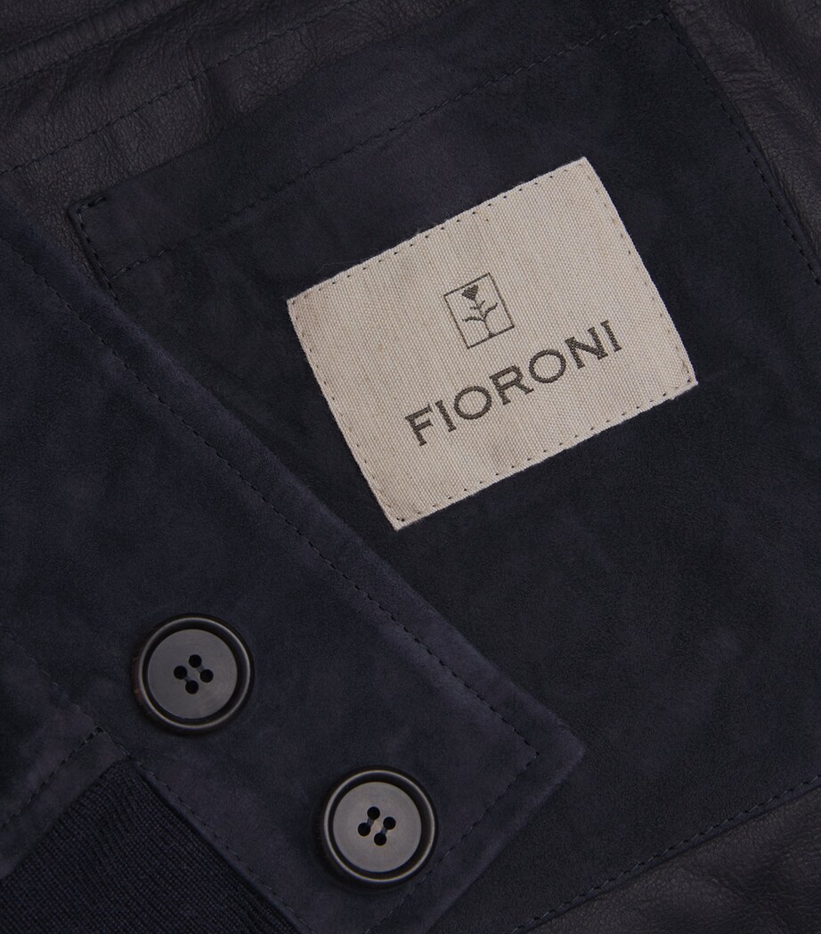 Suede Knit-Sleeve Jacket TP1.7 - NAVY TP1.25 Image 5