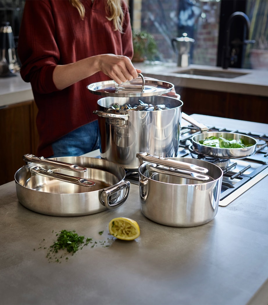 Space Steel Folding-Handle 6-Piece Cookware Set STAINLESS STEEL Image 2