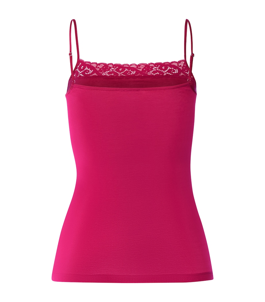 Hanro Womens Cotton Moments Camisole Light Sangria Image 5