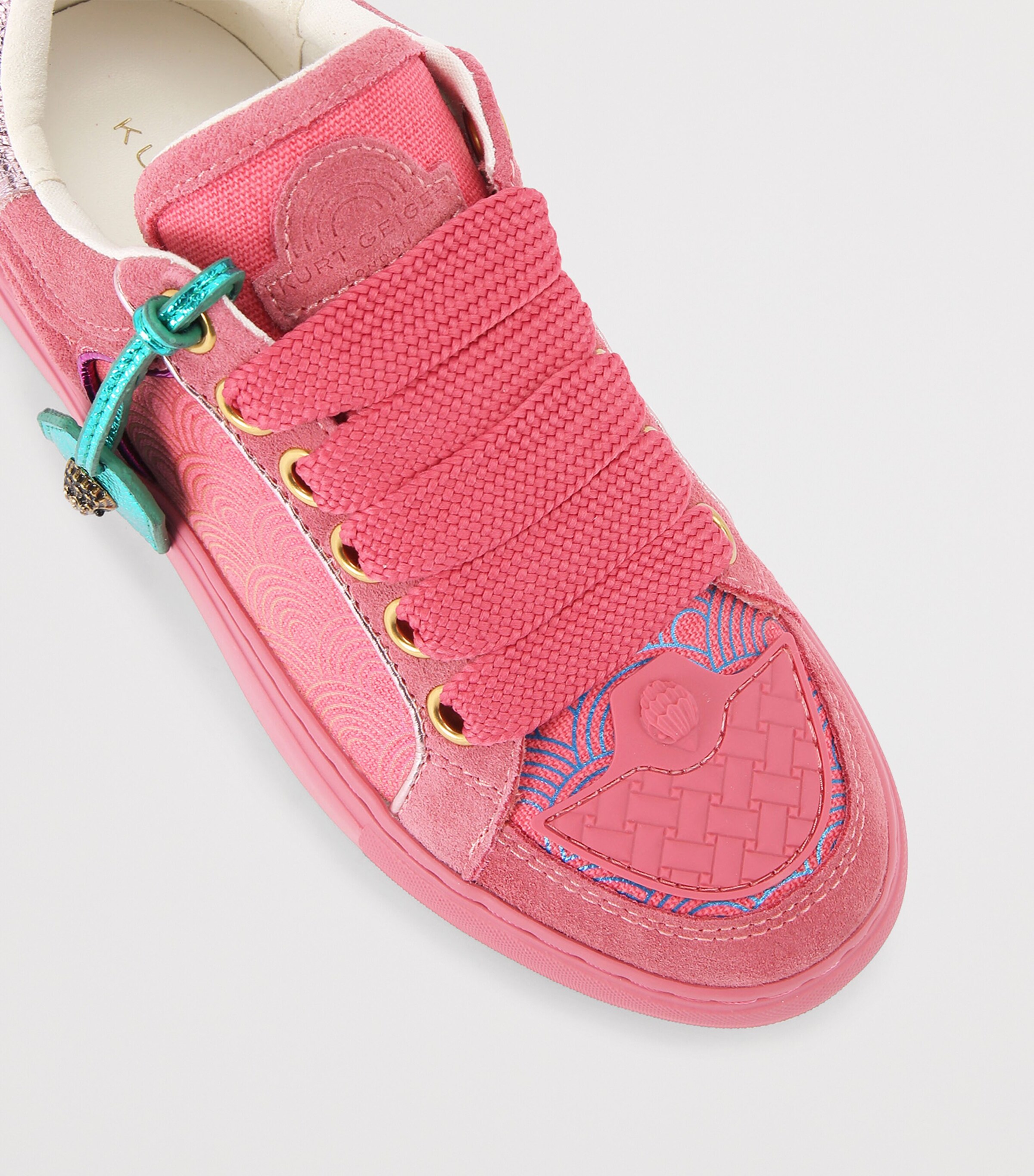 Kurt Geiger London Suede Southbank Tag Sneakers Pink Image 4