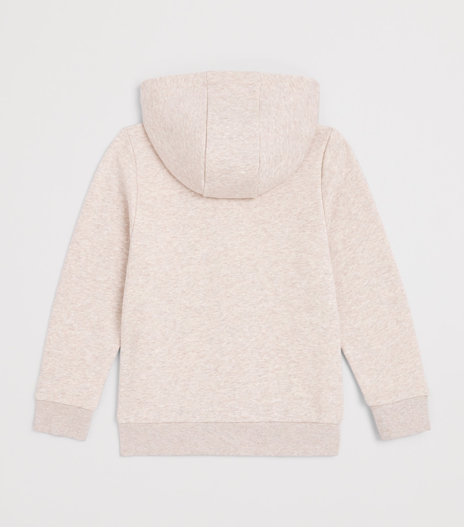 BOSS Kidswear Logo Zip-Up Hoodie (4-16 Years) Off White Marl Image 2