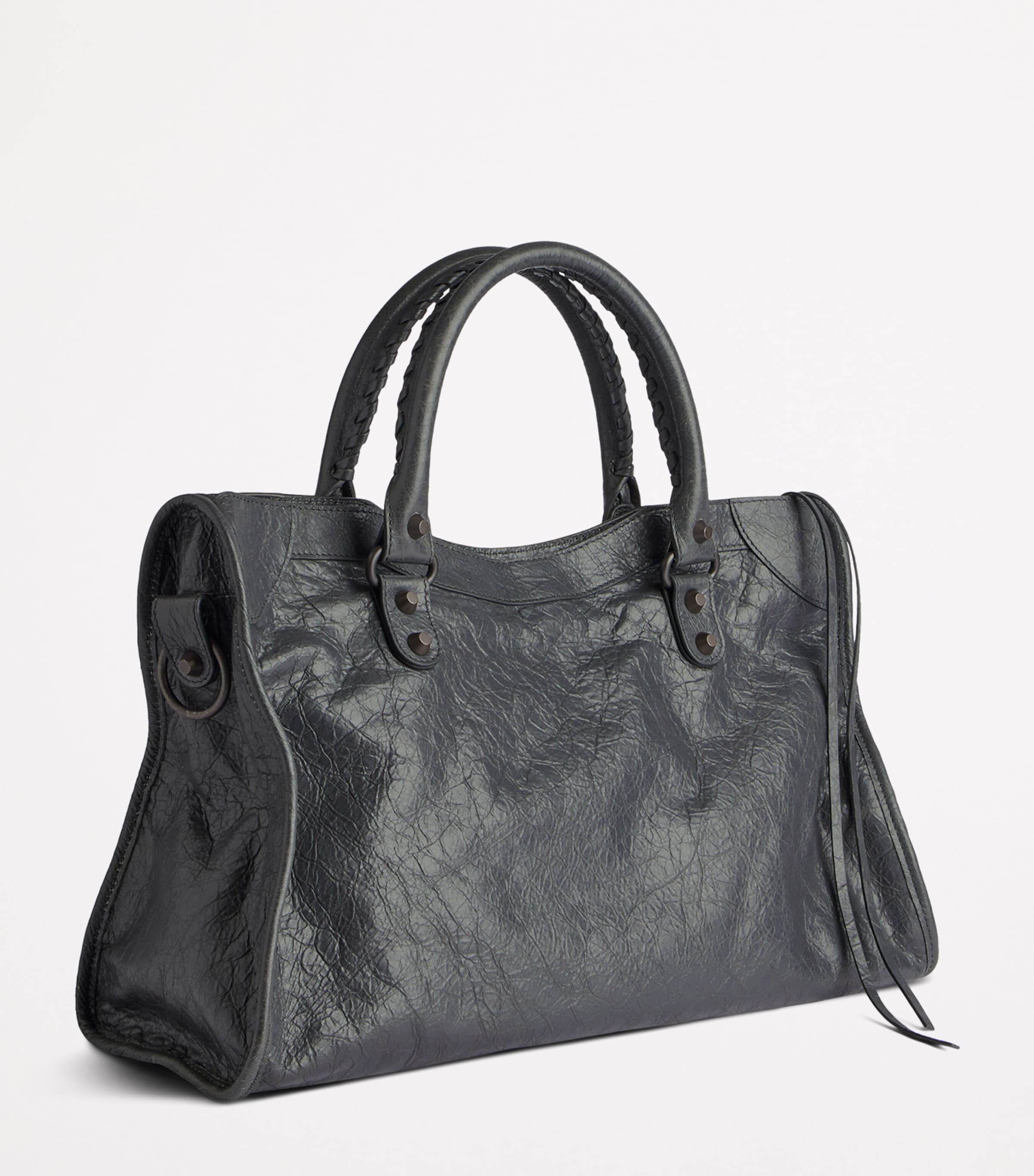 Balenciaga Medium Leather Le City Top-Handle Bag | Harrods US