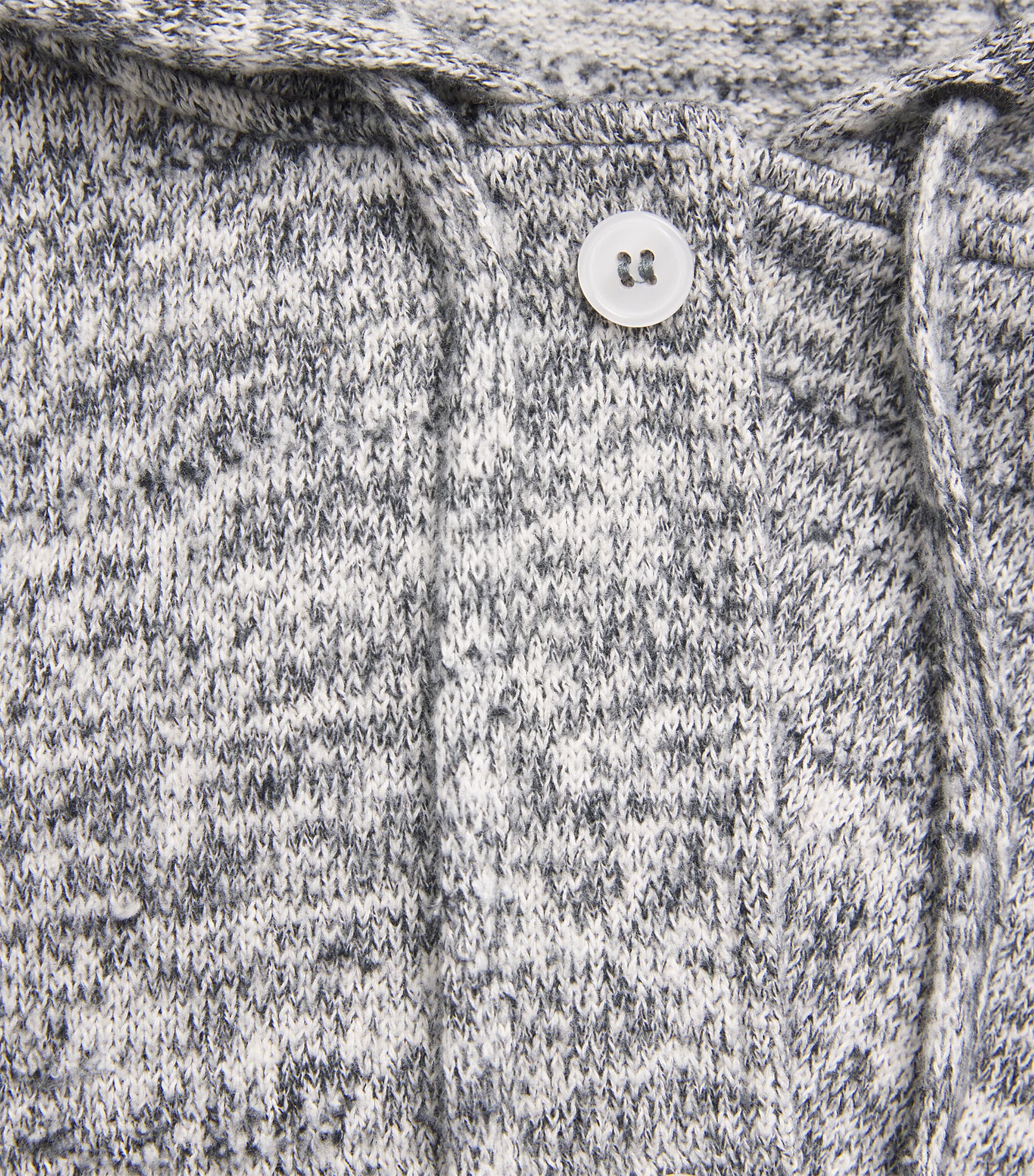 Cotton-Blend Button-Up Basile Hoodie HTRGREY/WHITE Image 5