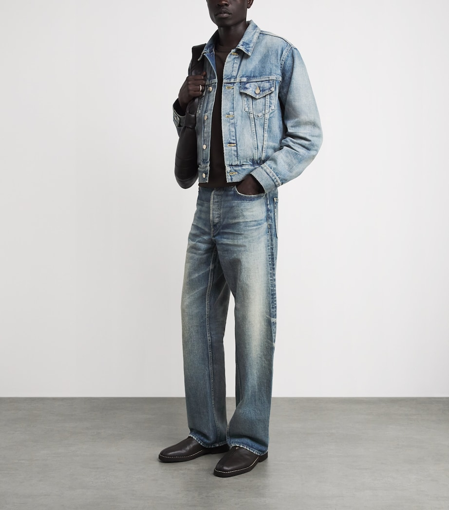 Fear Of God Mens Cropped Denim Jacket Vintage Indigo Image 2