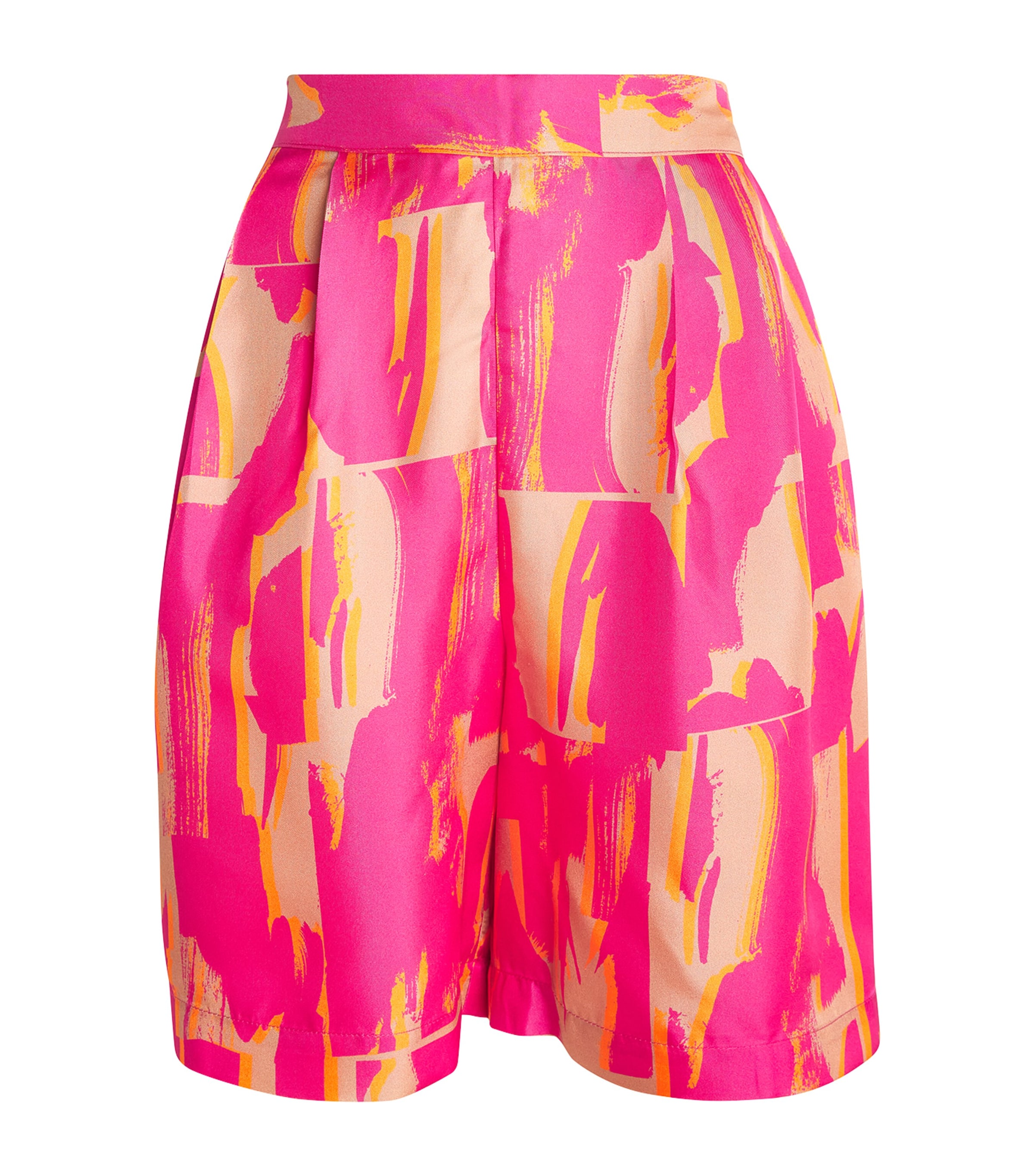 Shop Asceno Silk Carros Pyjama Shorts In Pink