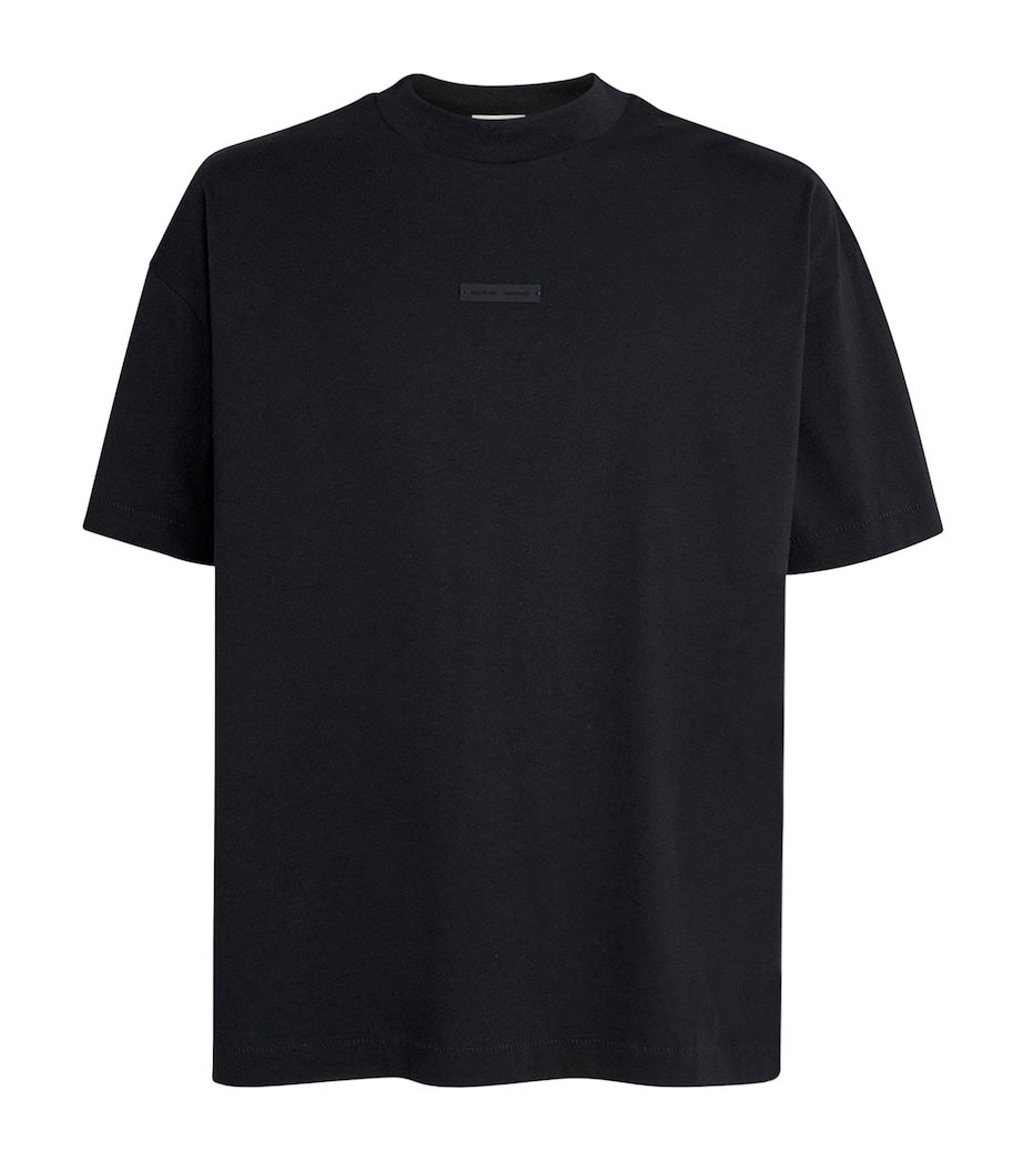 Cotton Logo Oversized T-Shirt JET BLACK Image 1