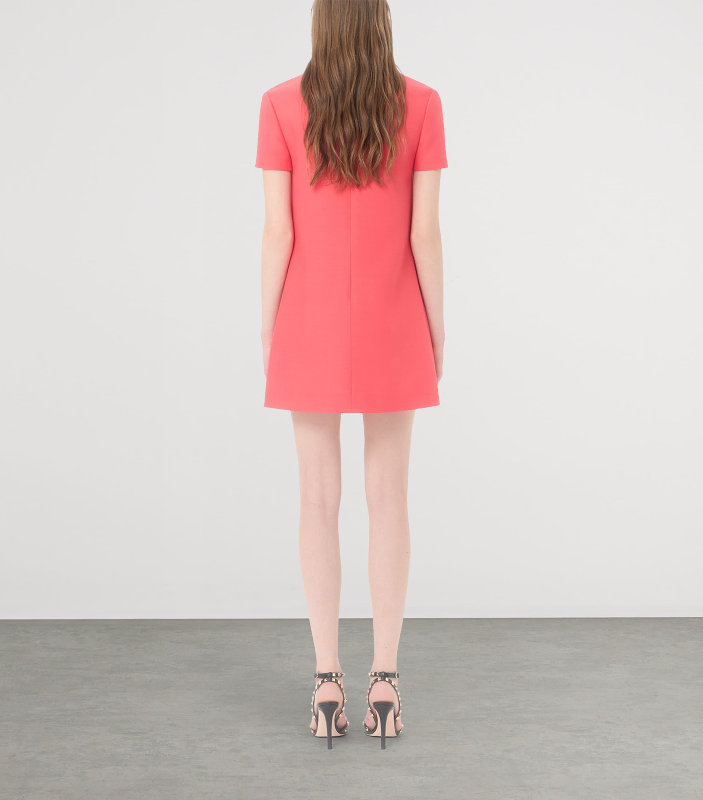 Valentino Womens Wool-Silk Crepe Couture Embellished Mini Dress Image 5