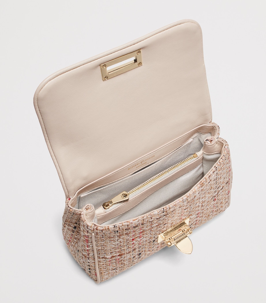 Aspinal Of London Tweed Lottie Cross-Body Bag Neutral Image 5