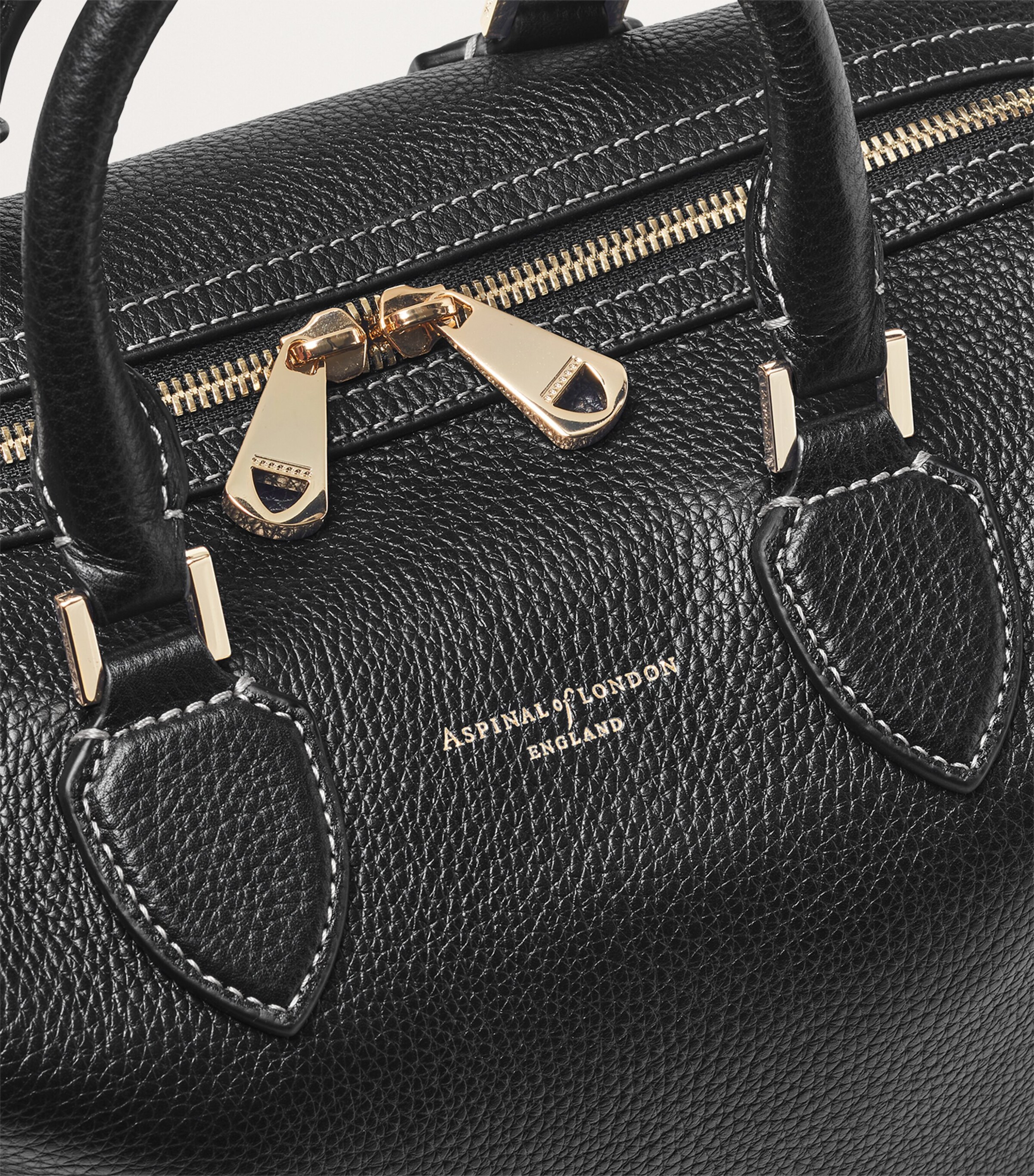 Leather Hudson Bowling Bag BLACK Image 8