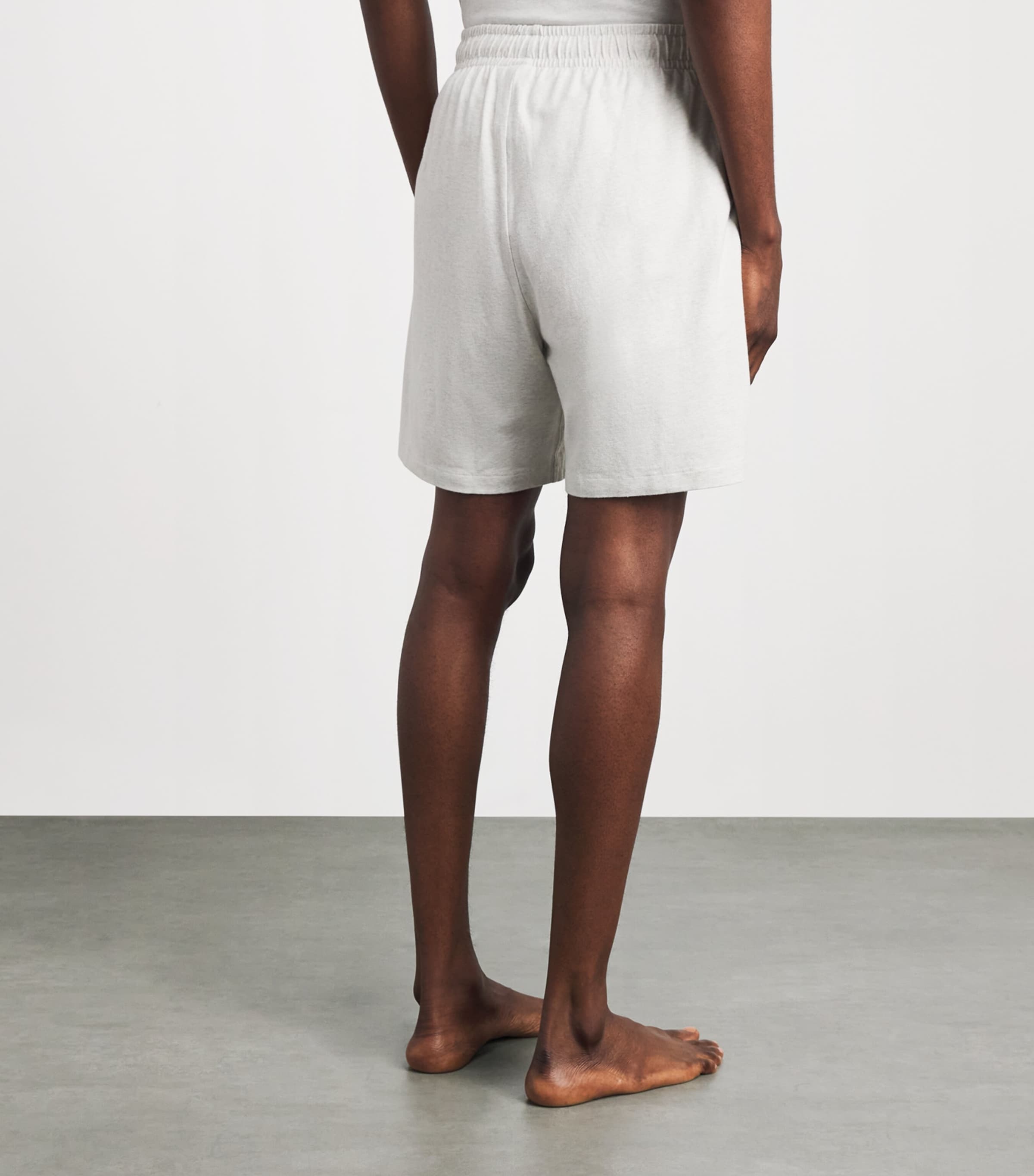 Skims Mens Cotton Relaxed Shorts Chalk Heather Image 5