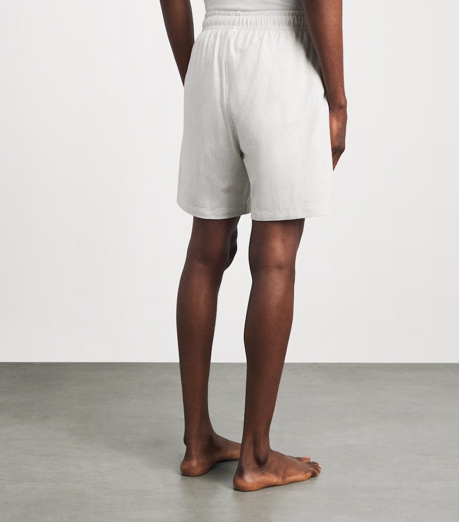 Skims Mens Cotton Relaxed Shorts Chalk Heather Image 5