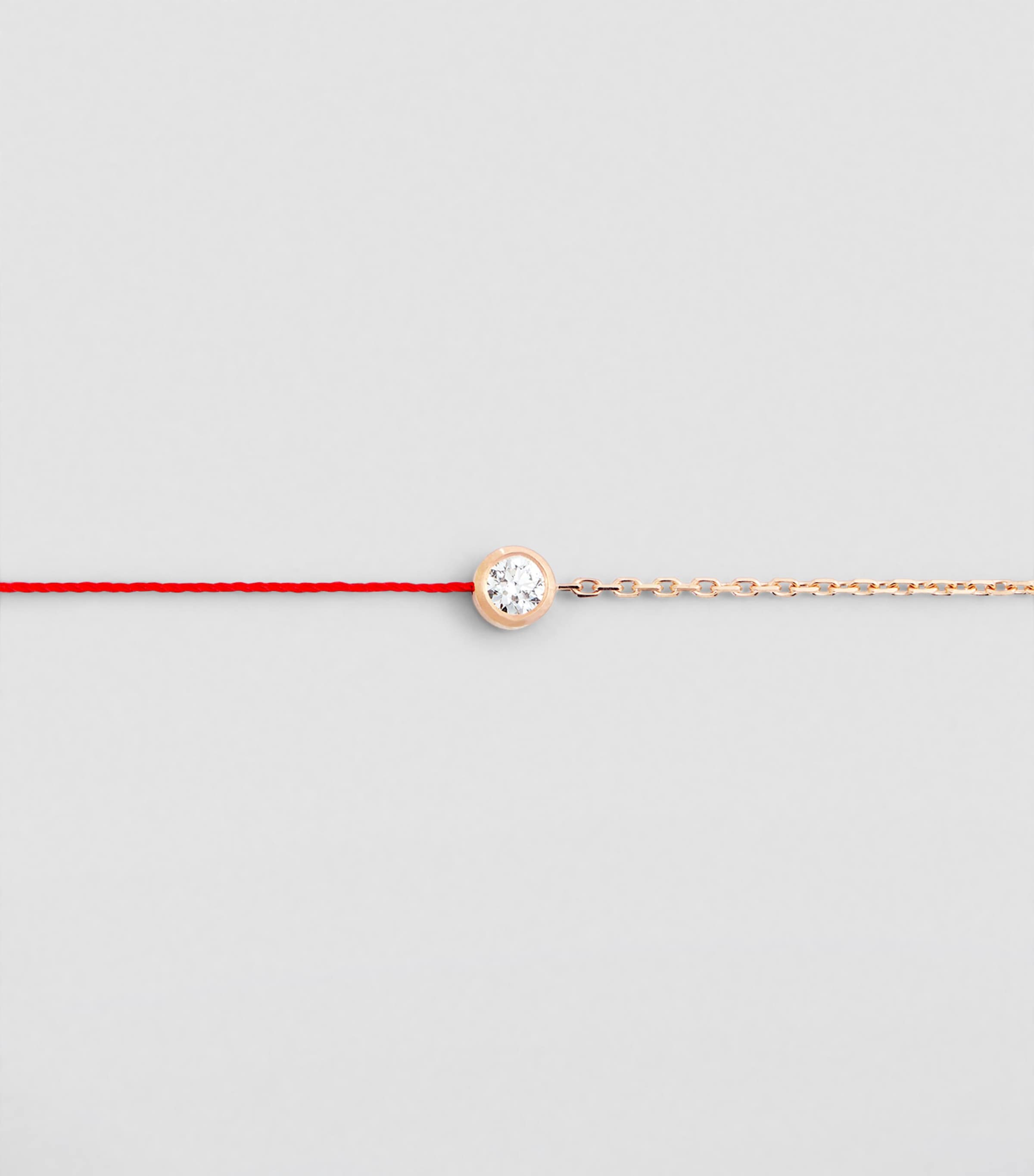 Rose Gold and Diamond So Pure Bracelet RG RED THREAD Image 2