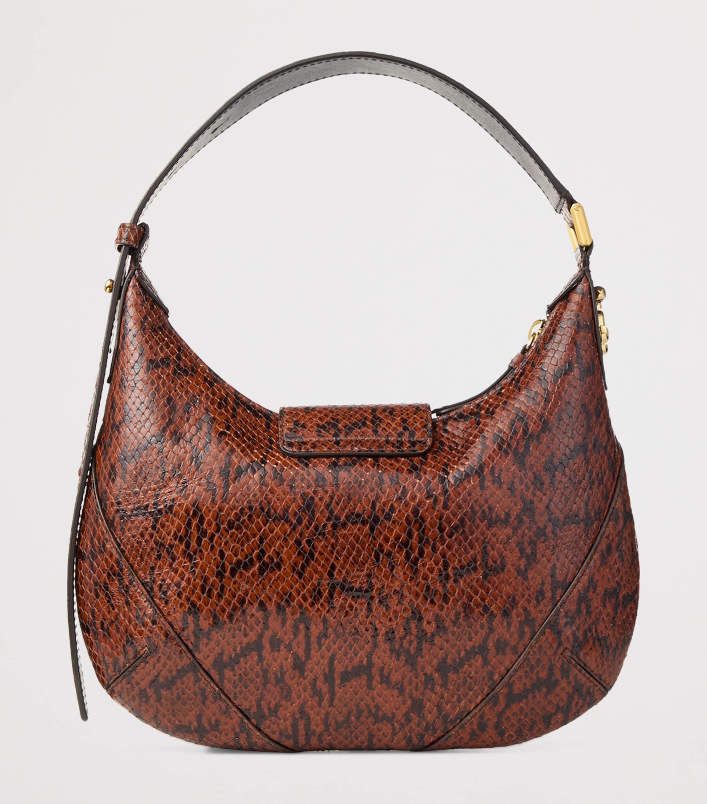 Small Bar Leather Shoulder Bag COGNAC/SHINY GOLD Image 4