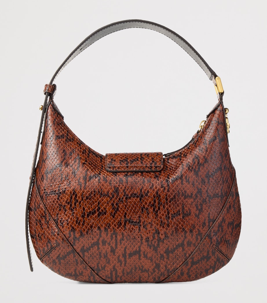 Small Bar Leather Shoulder Bag COGNAC/SHINY GOLD Image 4