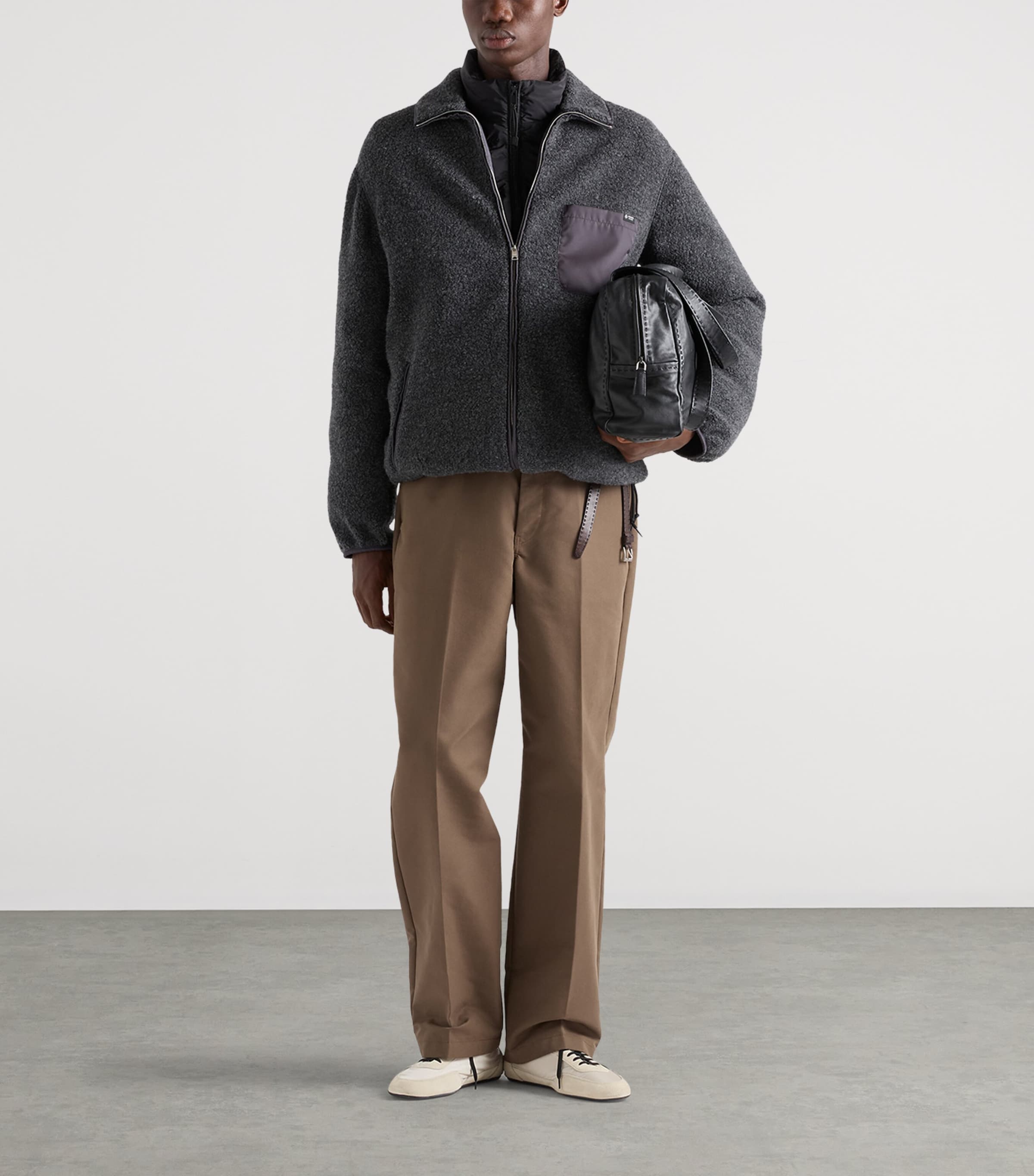 Prada Mens Re-Nylon Puffer Jacket Black Image 2