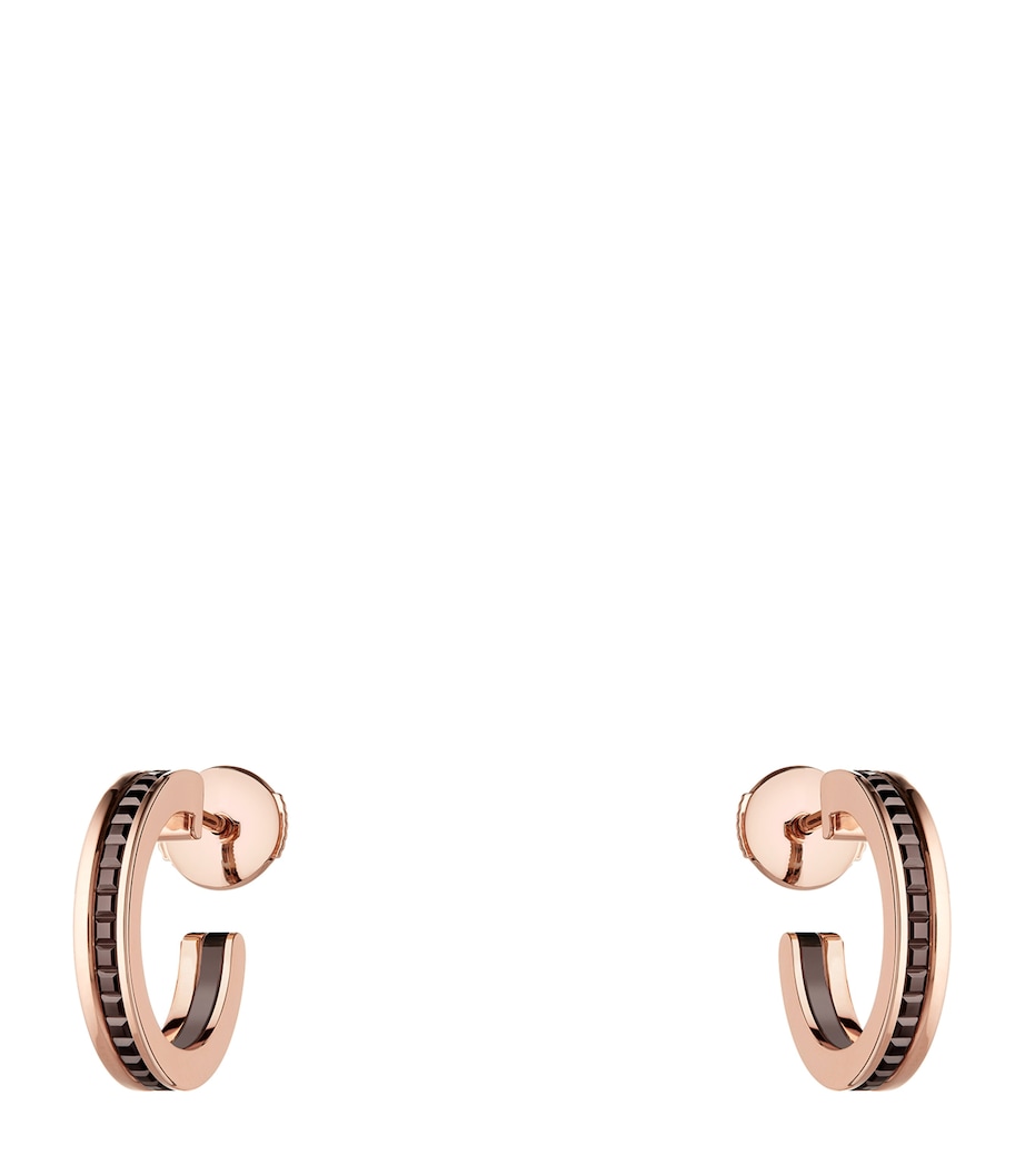 Rose Gold and Brown PVD Quatre Classique Hoop Earrings YELLOW GOLD Image 1
