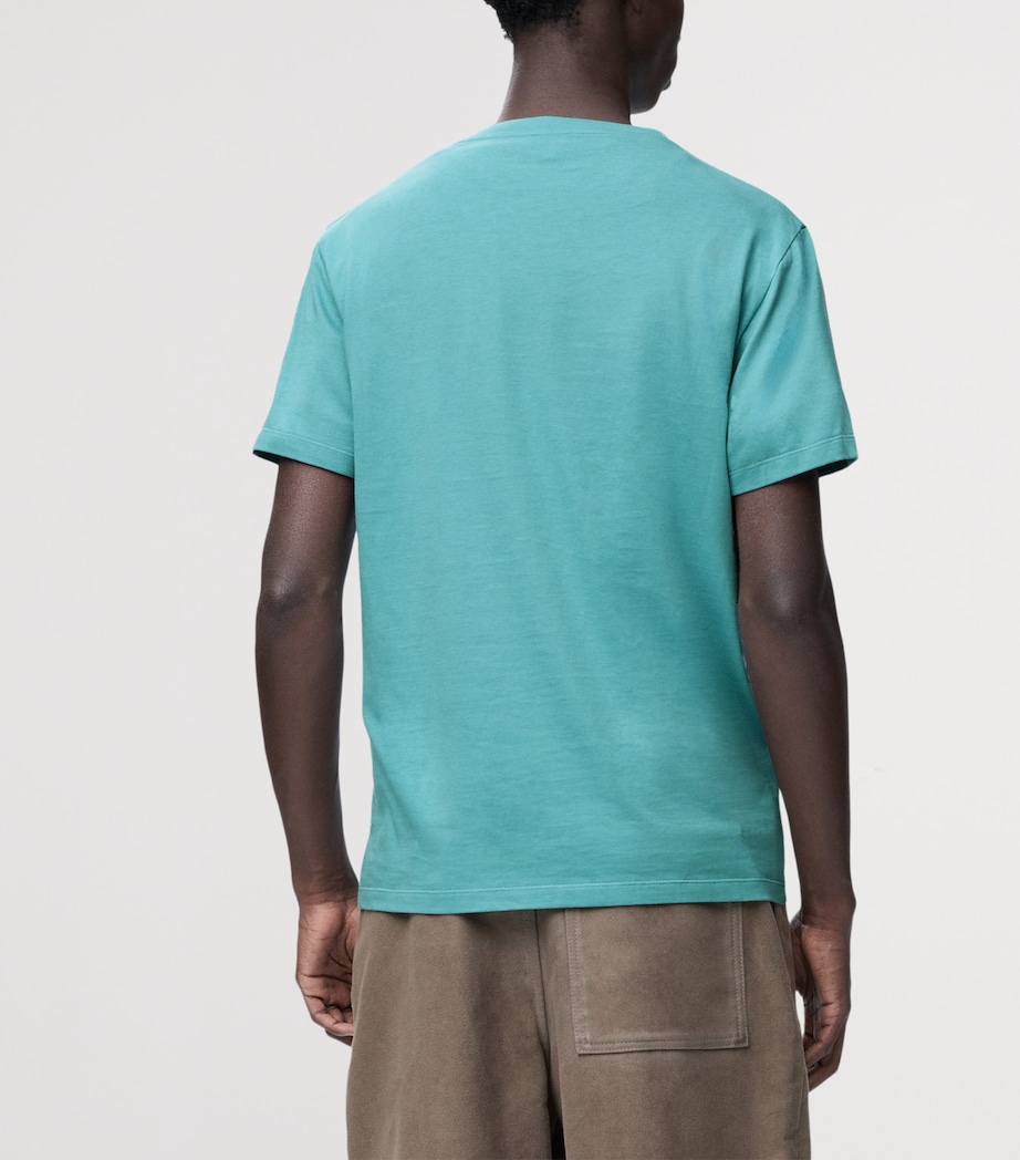 Cotton Anagram T-Shirt LIGHT BLUE Image 4