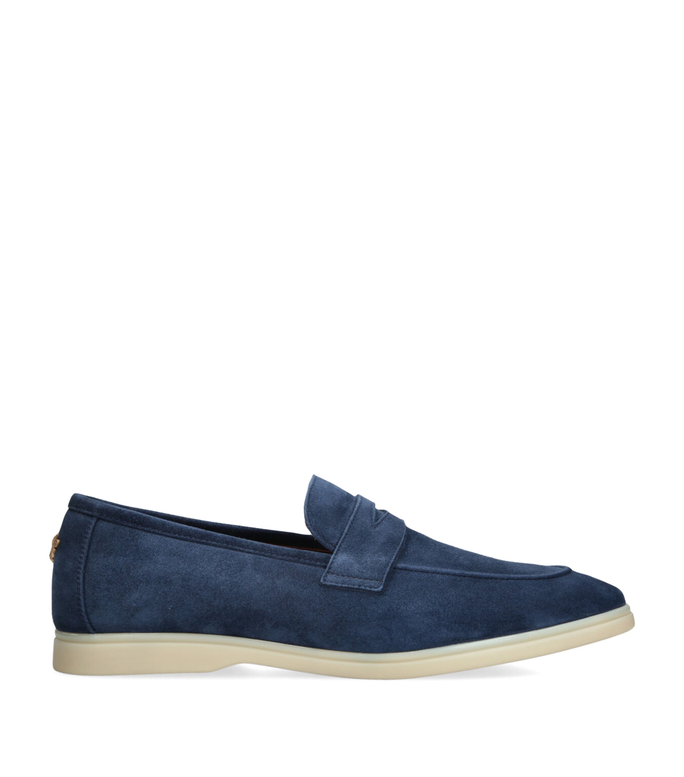 Bougeotte Suede Loisir Gommé Loafers In Blue