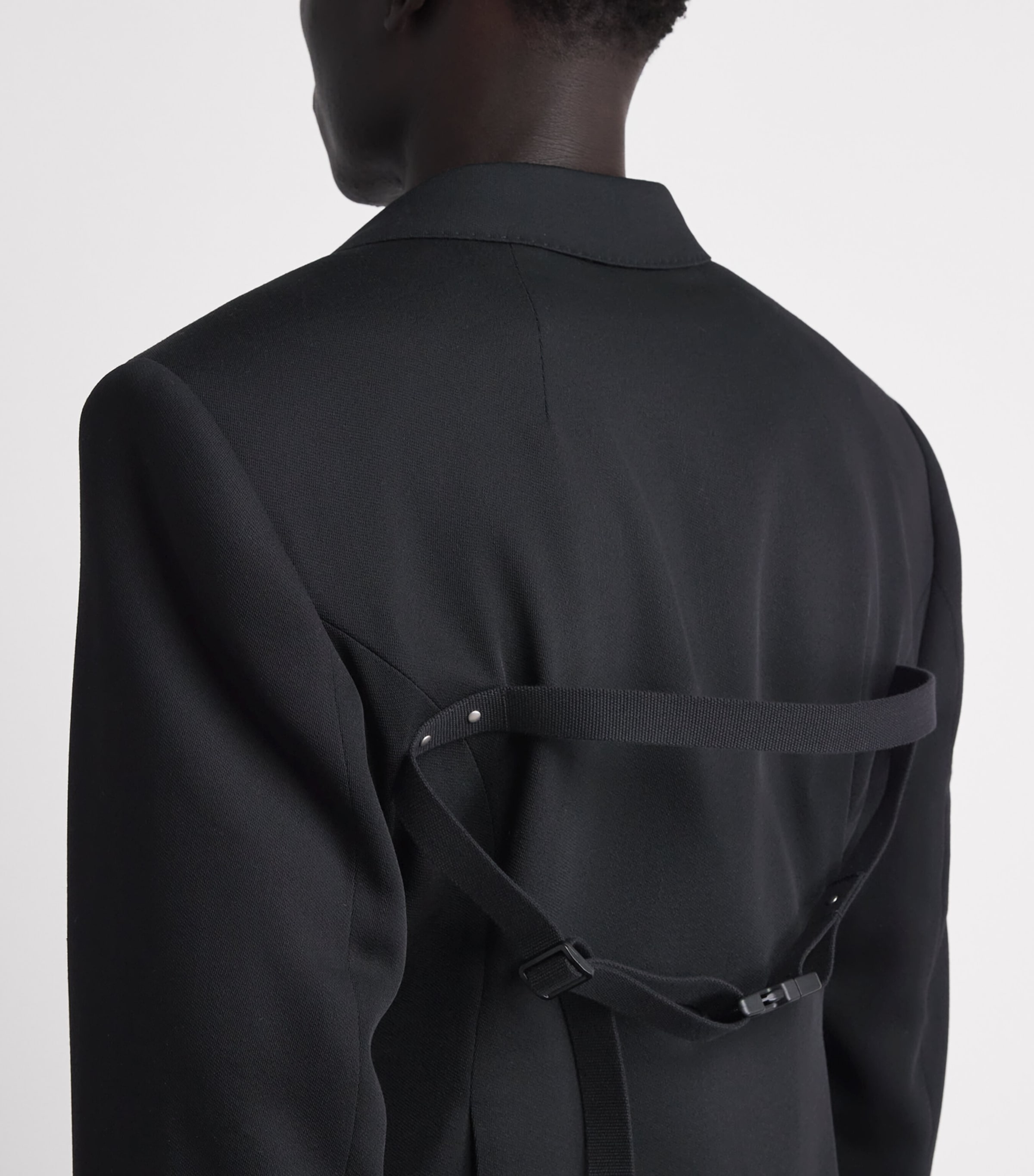Rick Owens Mens Virgin Wool Alice Blazer Black Image 3