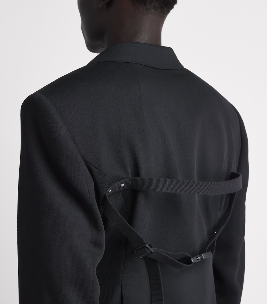 Rick Owens Mens Virgin Wool Alice Blazer Black Image 3