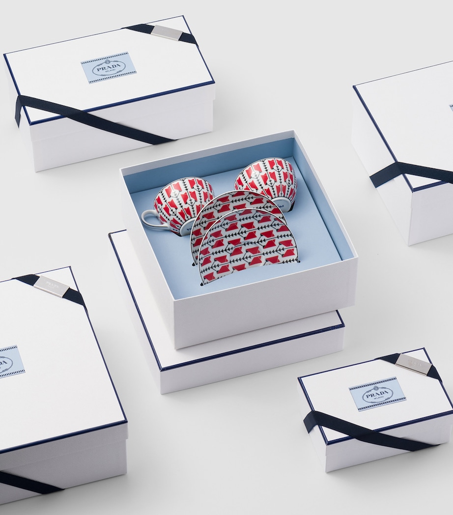 Porcelain Cappuccino Cup and Saucer (Set of 2) F0DW8 Image 3