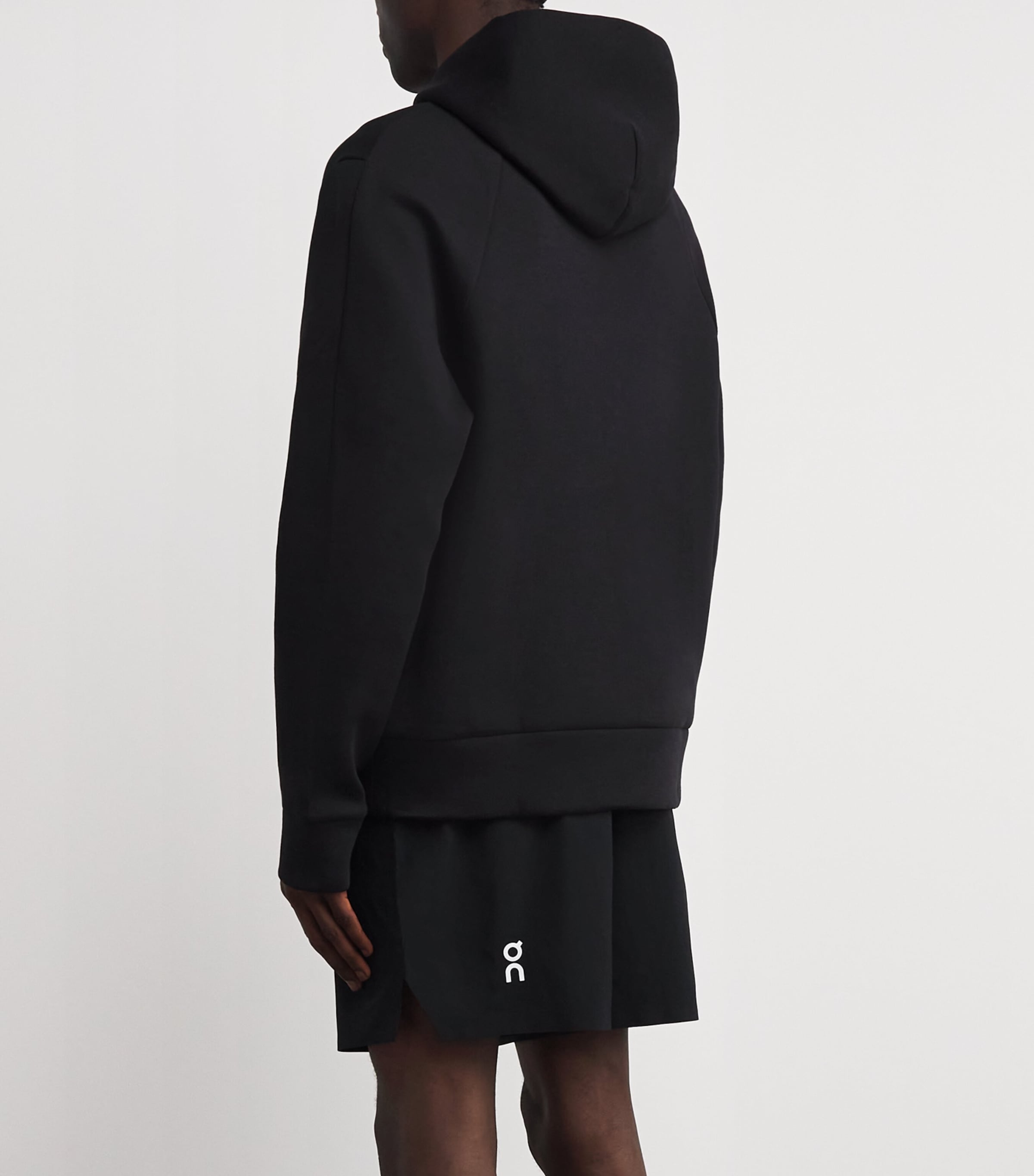 Cotton-Blend Focus Tech Hoodie BLACK Image 4