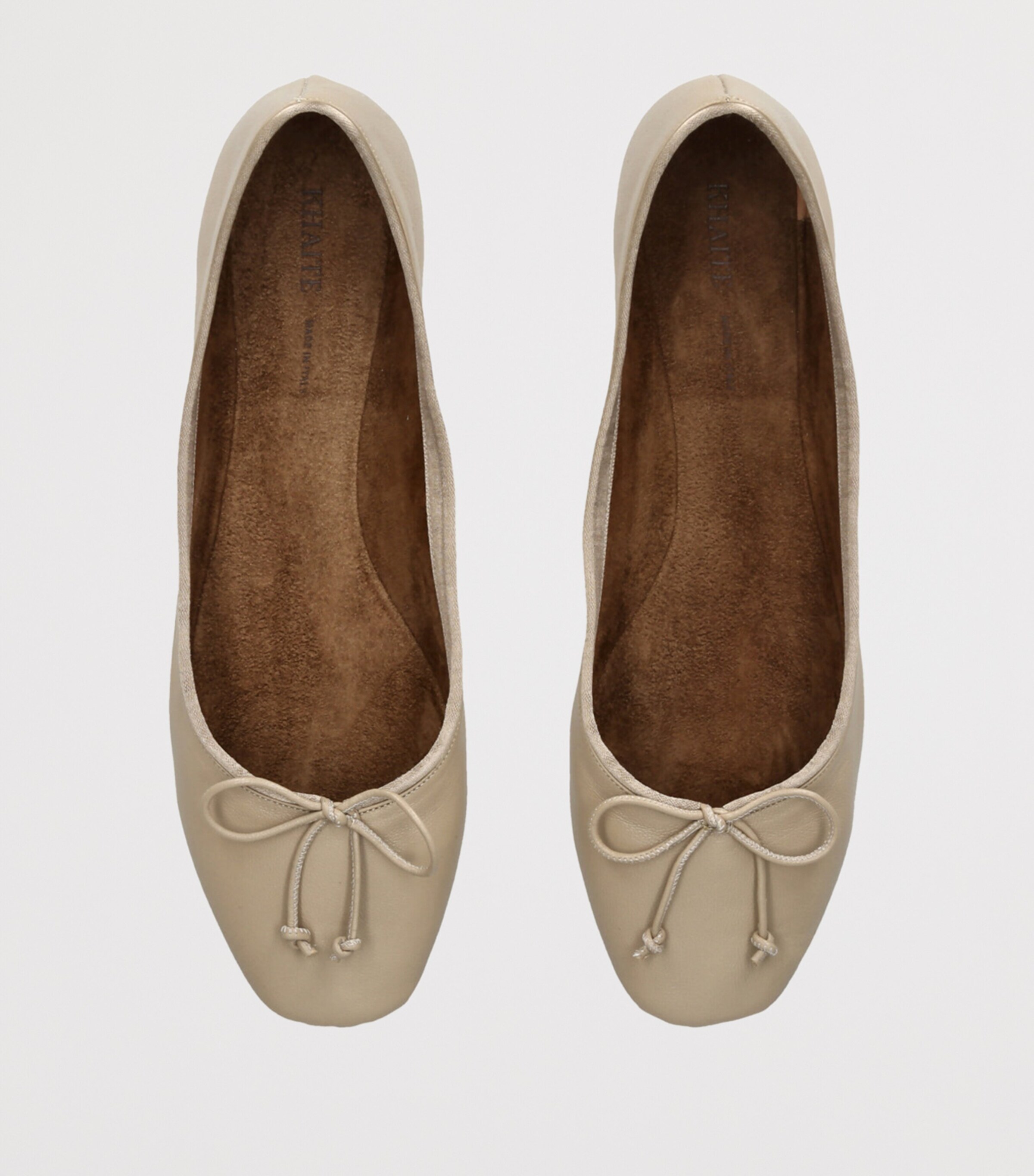 Khaite Leather Charlotte Ballet Flats Blush Image 4
