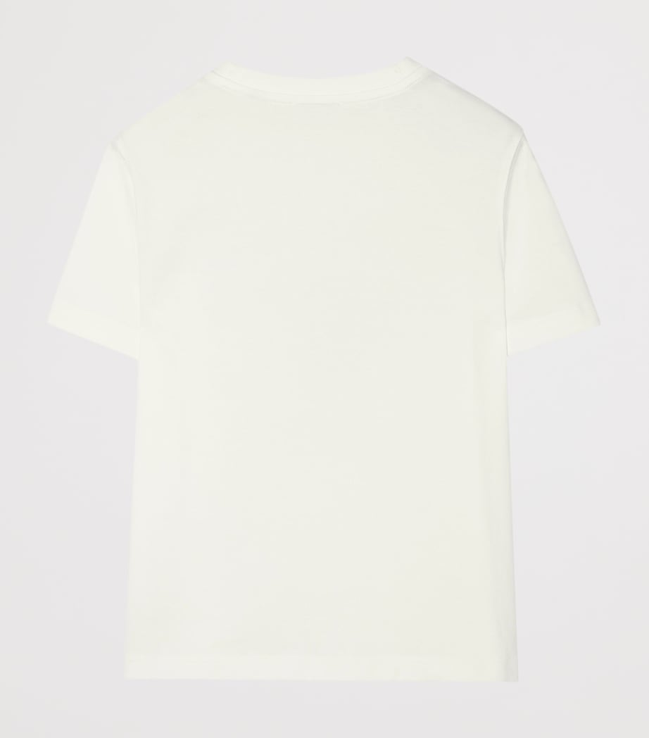 Burberry Kids Cotton Flag T-Shirt (4-12 Years) Chalk White Image 2