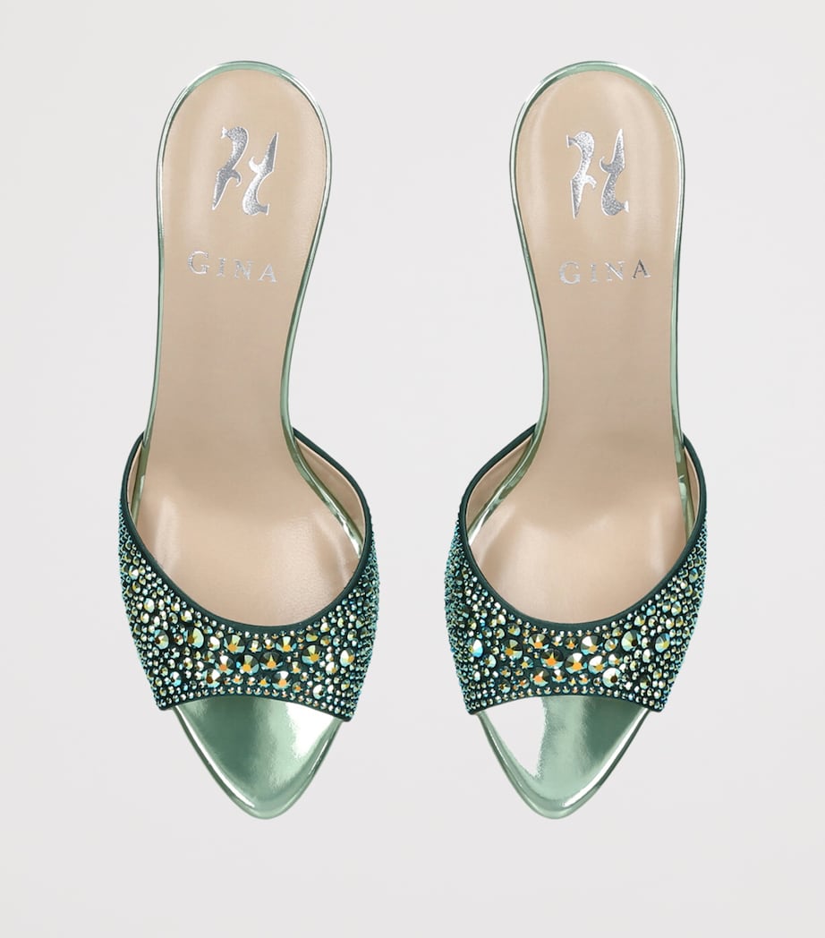 Crystal Comet Mules 50 PALE GREEN Image 4