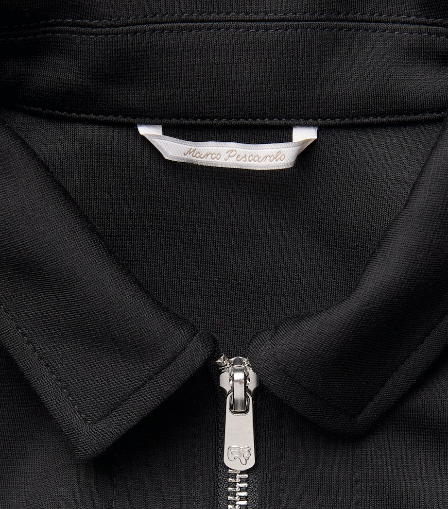 Marco Pescarolo Mens Wool-Cashmere-Blend Zip-Up Overshirt Black Image 5
