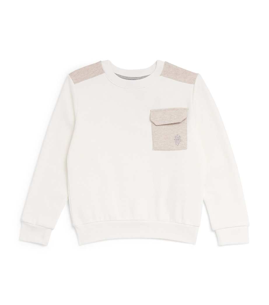 Eleventy Kids Cotton Contrast-Trim Sweatshirt (2-16 Years) Image 1