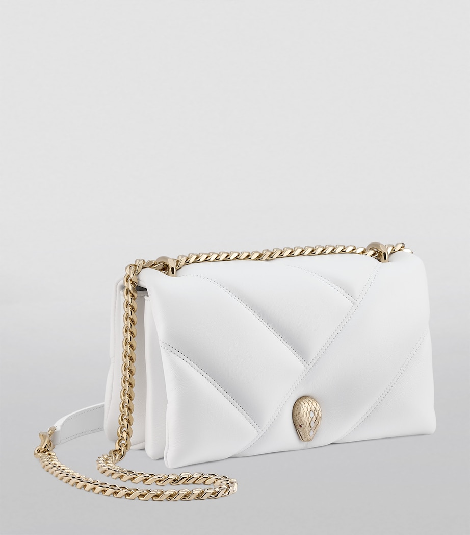 Leather Serpenti Cabochon Cross-Body Bag WHITE Image 4