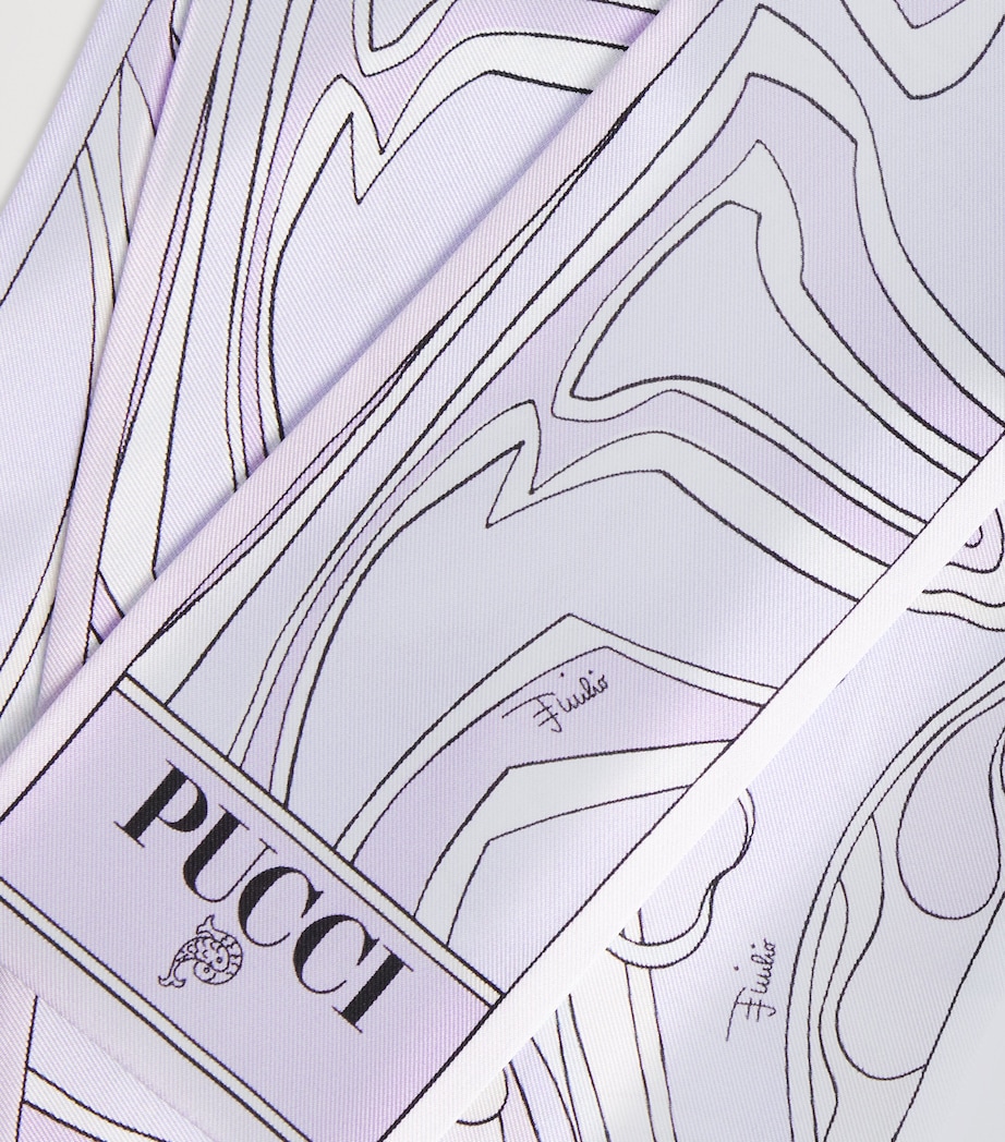 Silk Printed Scarf 2/LAVANDER Image 5