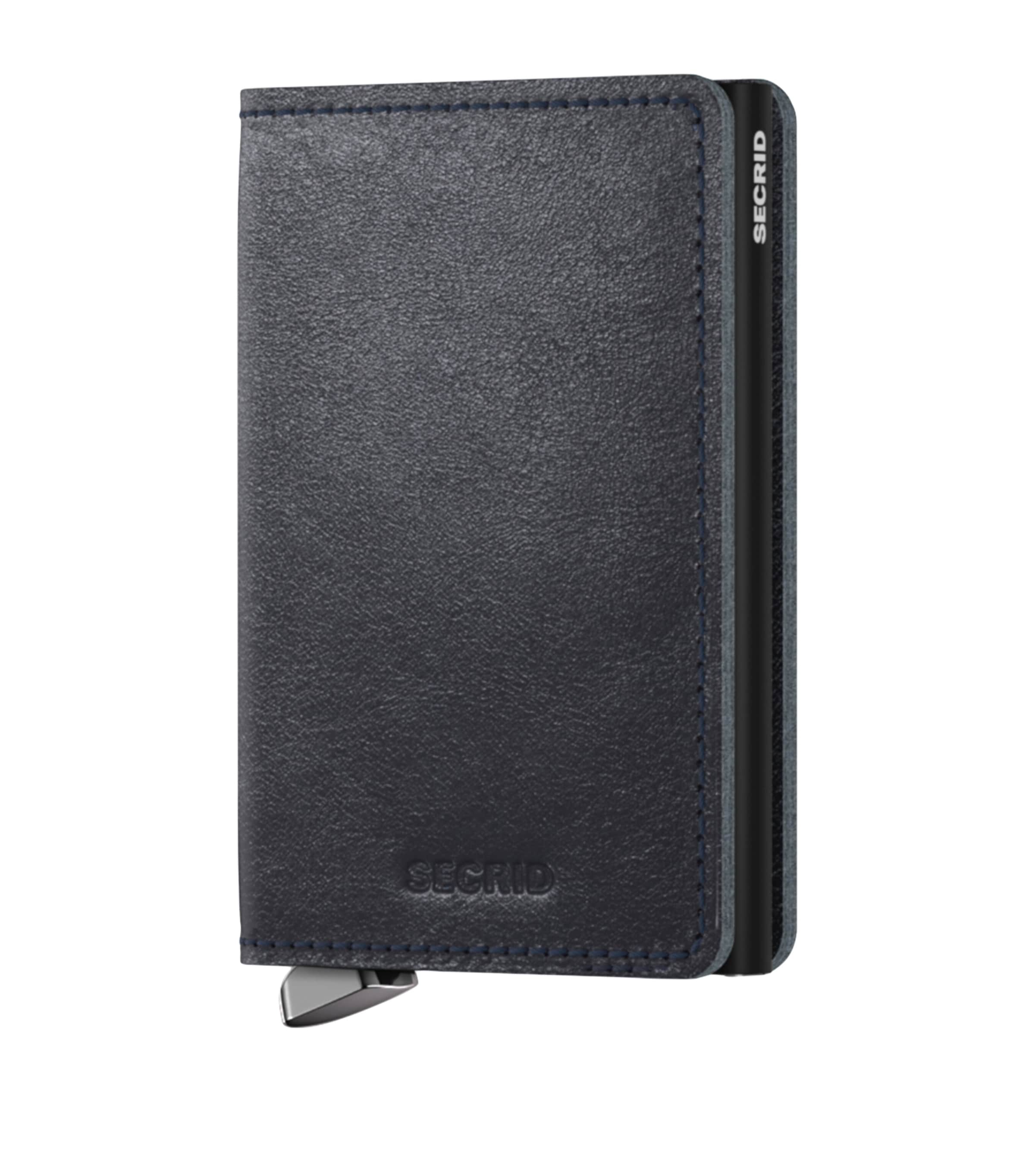 Suede Basco Slimwallet NAVY Image 1