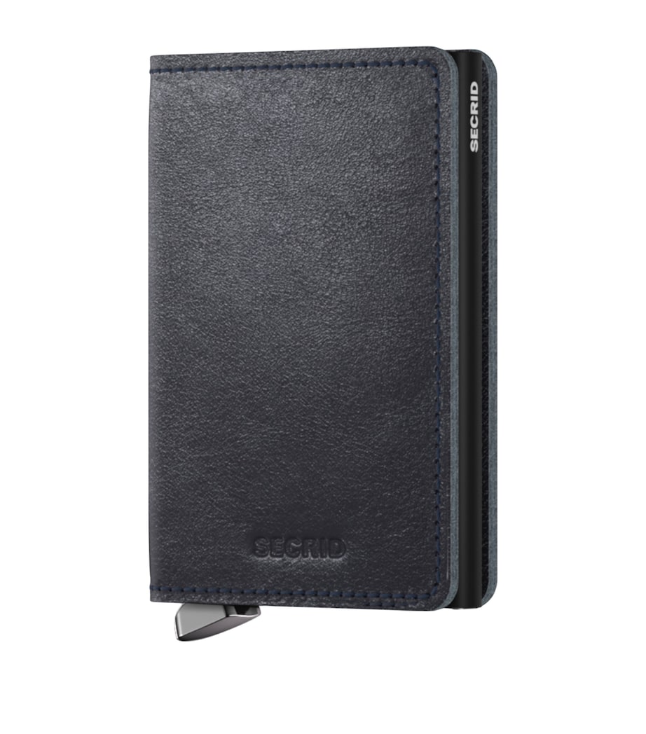 Suede Basco Slimwallet NAVY Image 1