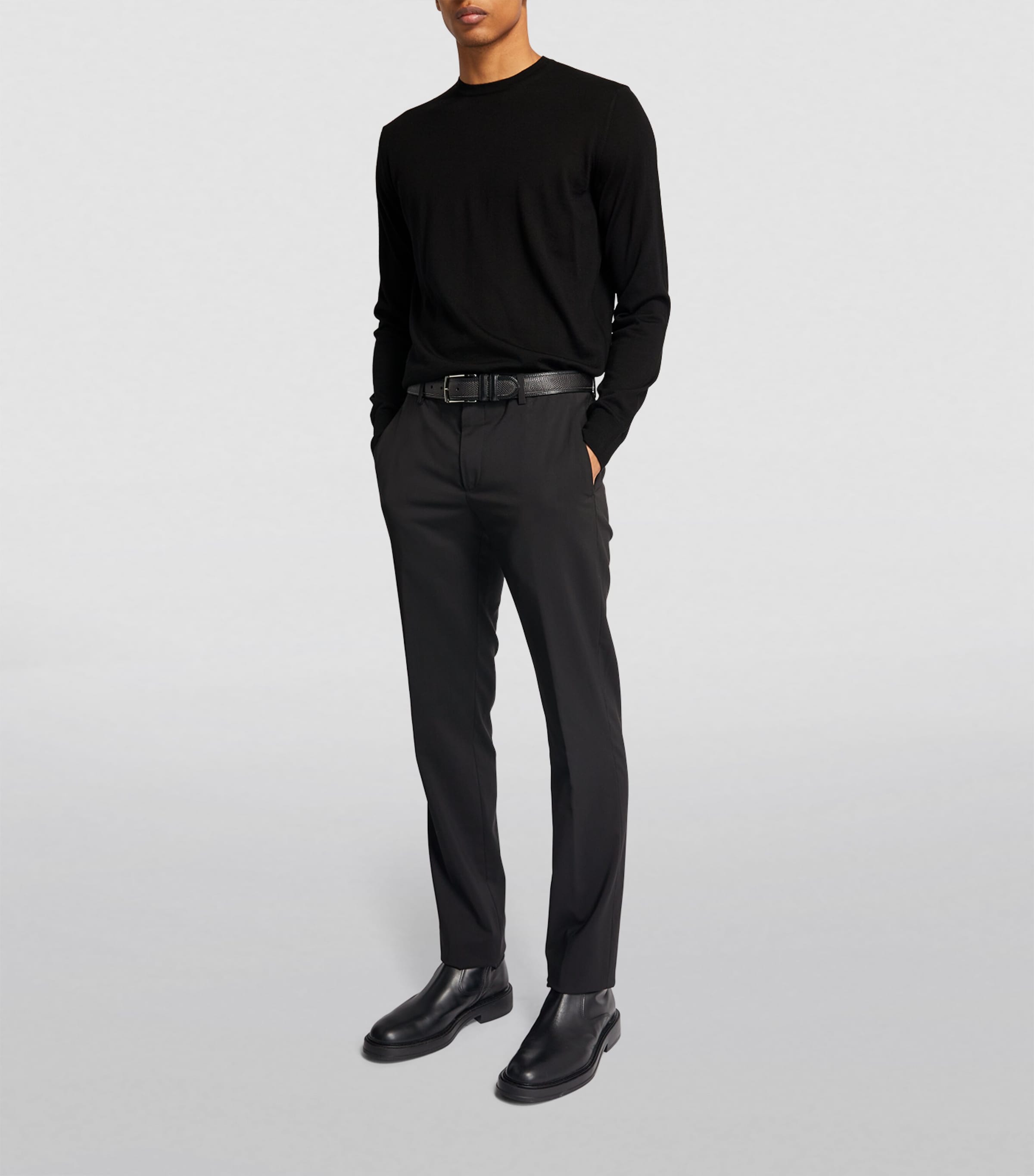 Virgin Wool Crew-Neck Sweater UC99 Image 7