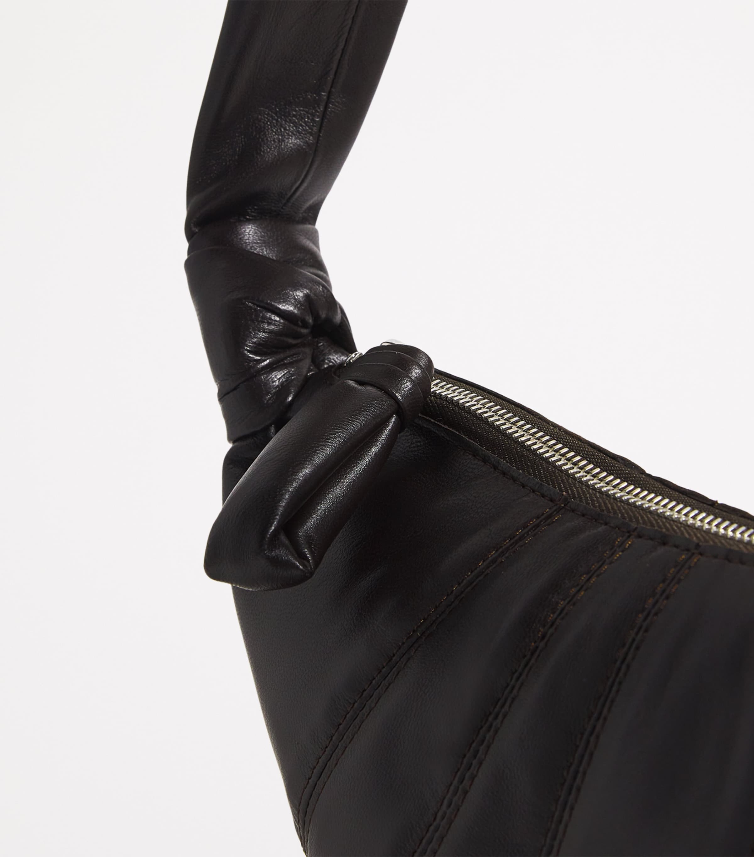 Lemaire Brown Small Nappa Leather Croissant Cross-Body Bag