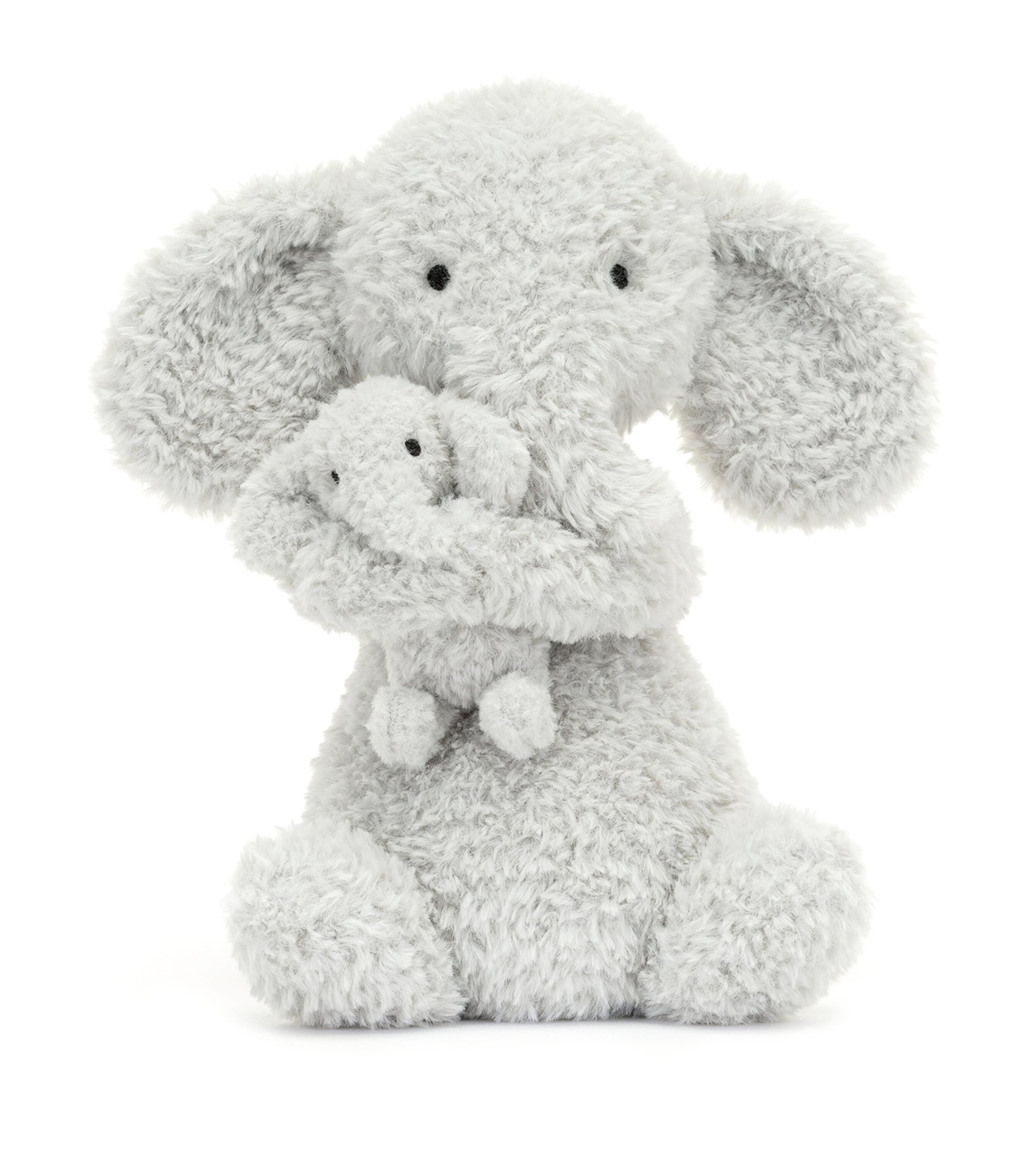 Jellycat Huddles Grey Elephant In White