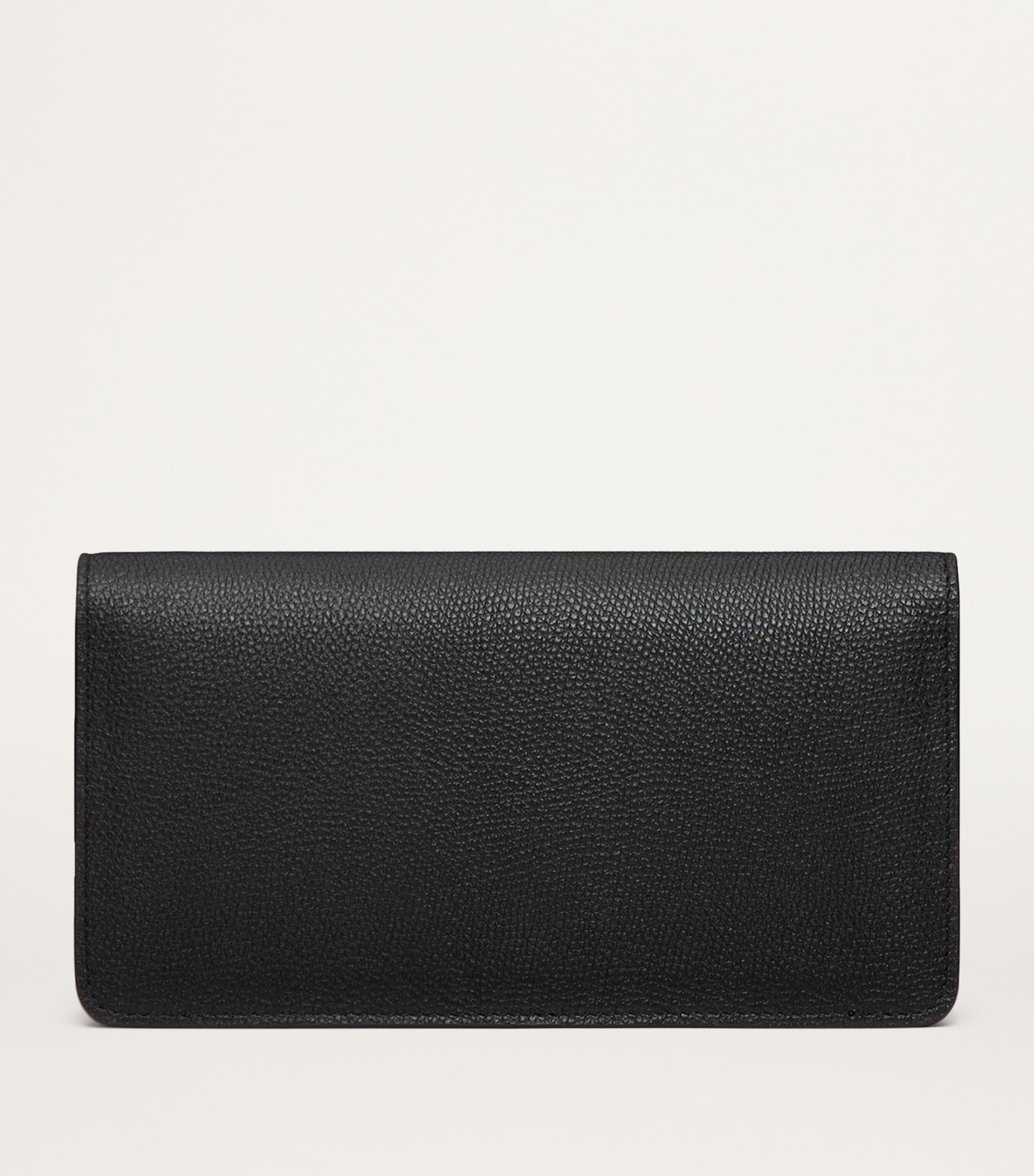 Leather VLogo Signature Chain Wallet 0NO Image 6