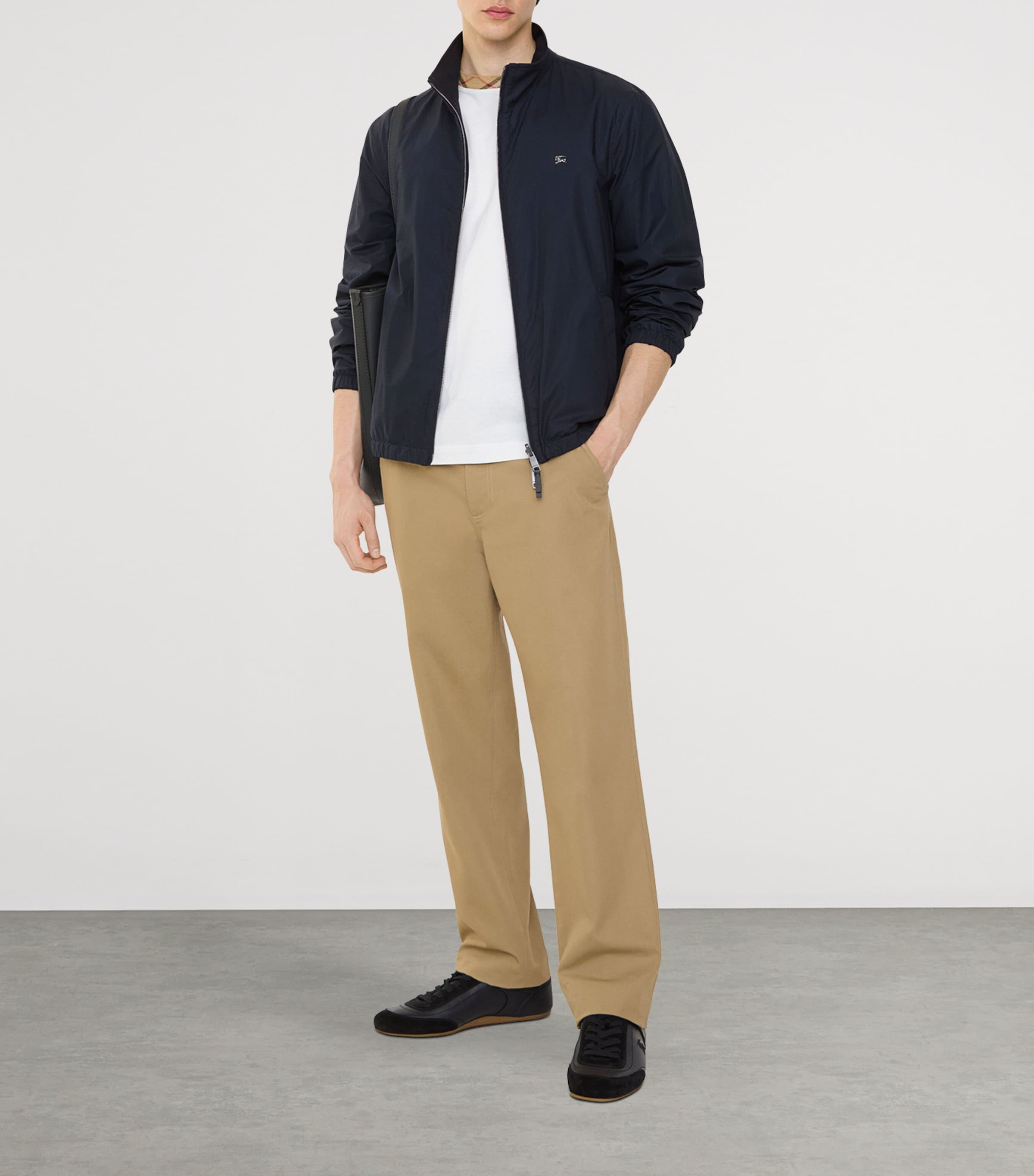 Burberry Mens Cotton Twill Chinos Sparrow Beige Image 2