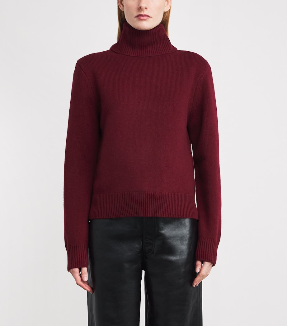 Merino Wool-Cashmere Idra Sweater BURGUNDY Image 3