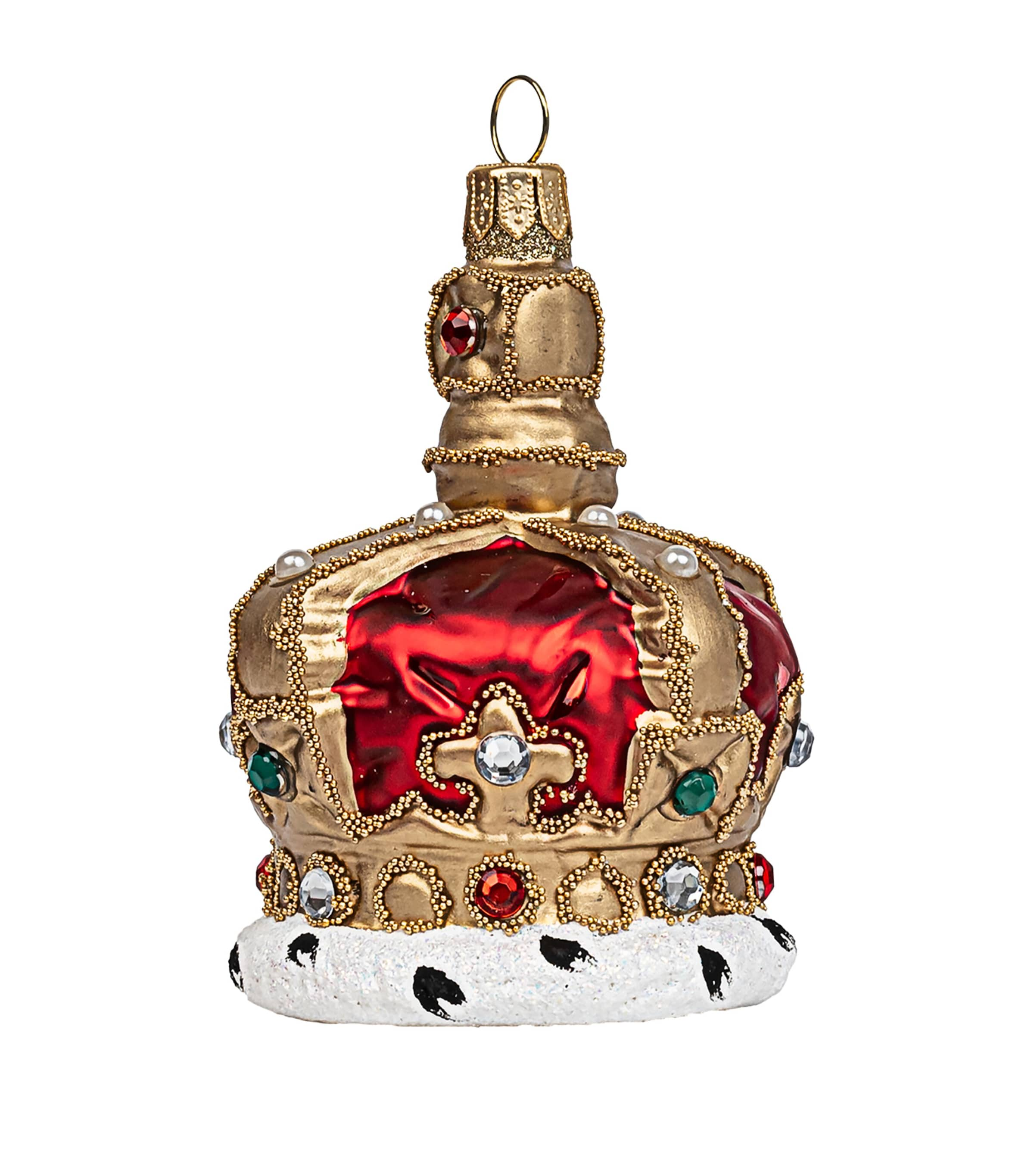 Harrods English Crown Tree Decoration In Gold