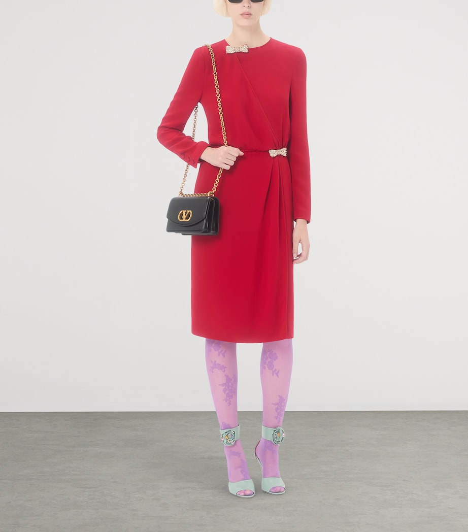 Silk Embroidered Midi Dress R9M Image 5